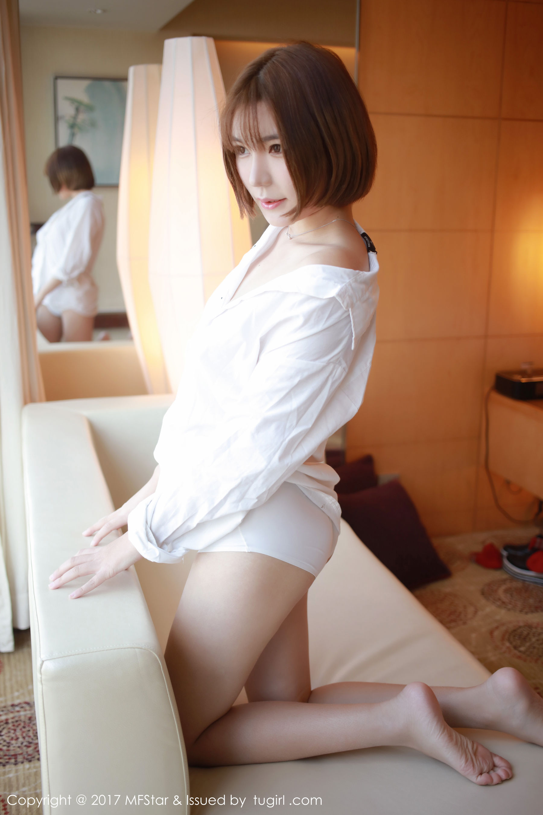 冷不丁《性感衬衫与蕾丝诱惑》 [模范学院MFStar] Vol.089