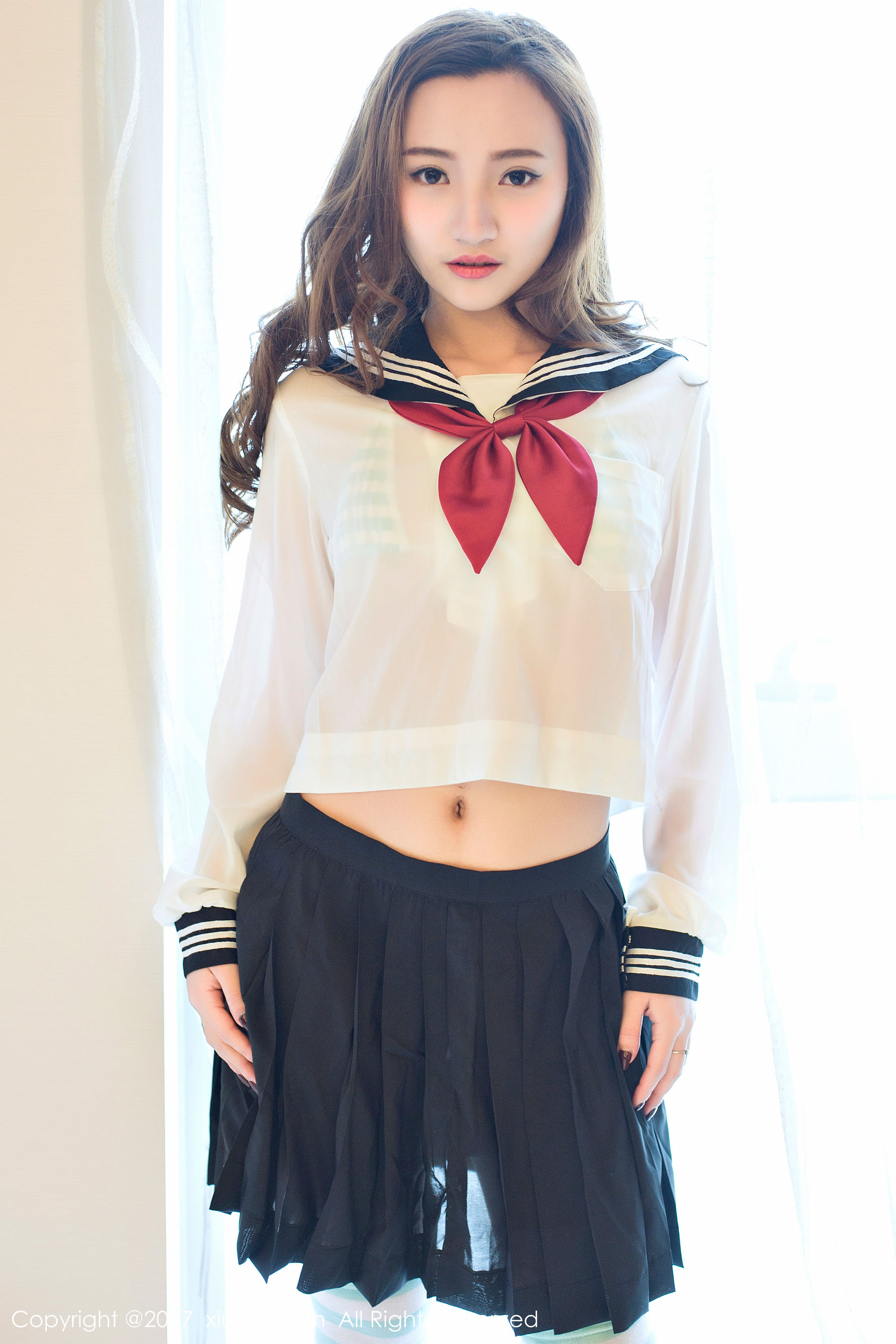 翟奥奥baby《日系学生透明制服、日系卡哇伊内衣、粉红色内衣》 [秀人网XIUREN] No.673