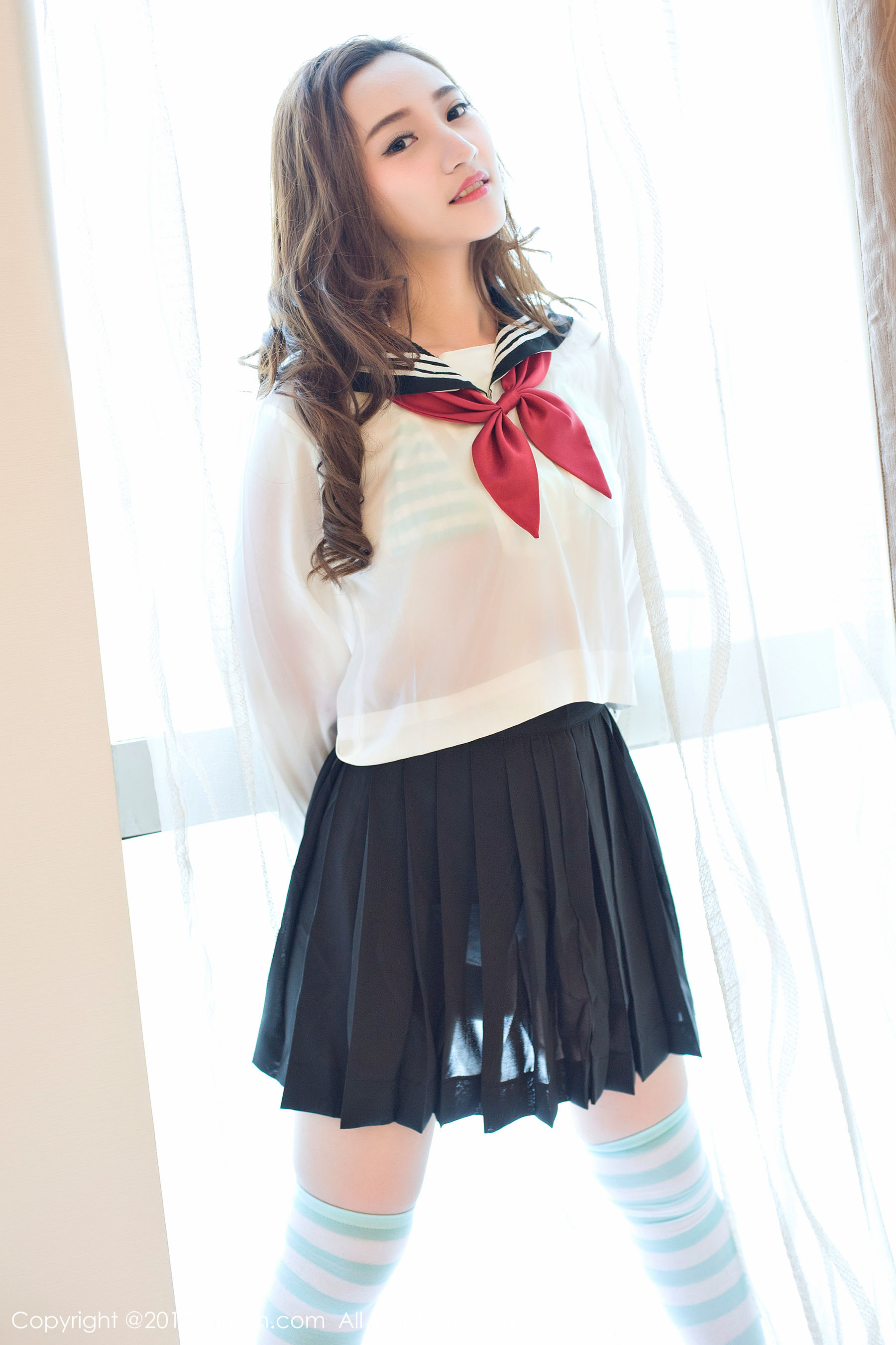 翟奥奥baby《日系学生透明制服、日系卡哇伊内衣、粉红色内衣》 [秀人网XIUREN] No.673