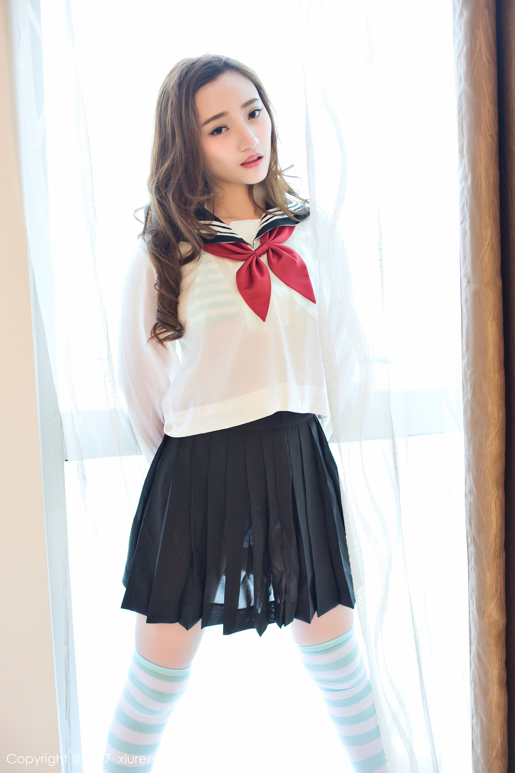 翟奥奥baby《日系学生透明制服、日系卡哇伊内衣、粉红色内衣》 [秀人网XIUREN] No.673