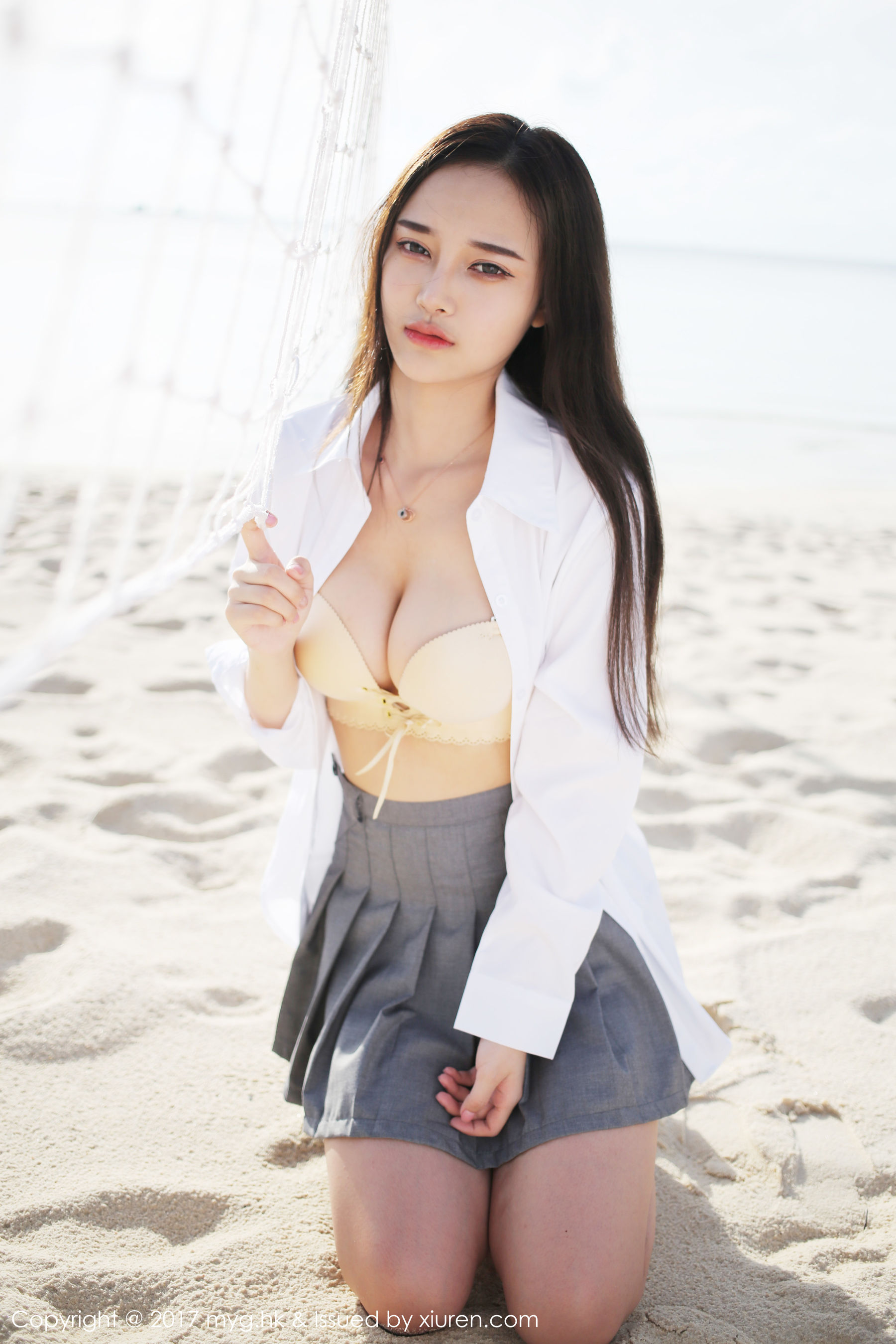 唐琪儿il《海边白衬衫+短裙系列》 [美媛馆MyGirl] VOL.259