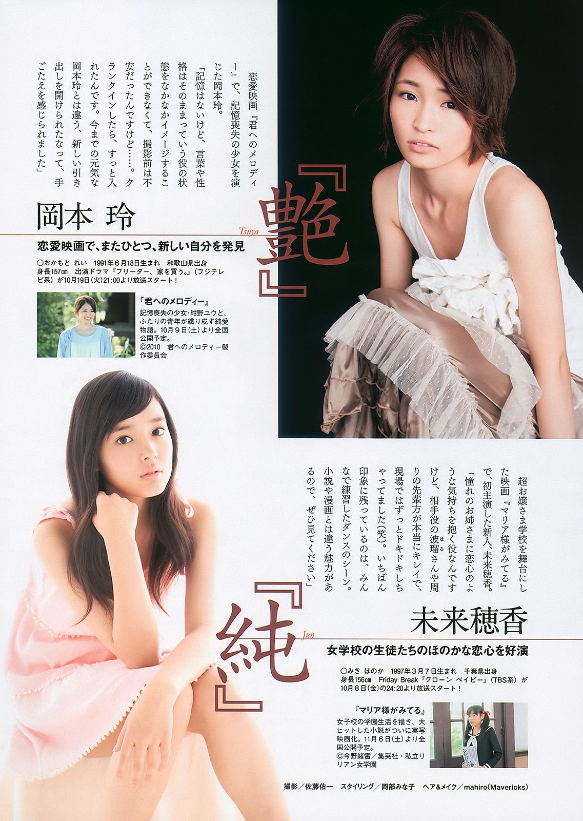 逢沢りな 川村ゆきえ 周韦彤 森田美位子 可愛きょうこ [Weekly Playboy] 2010年No.41 写真杂志