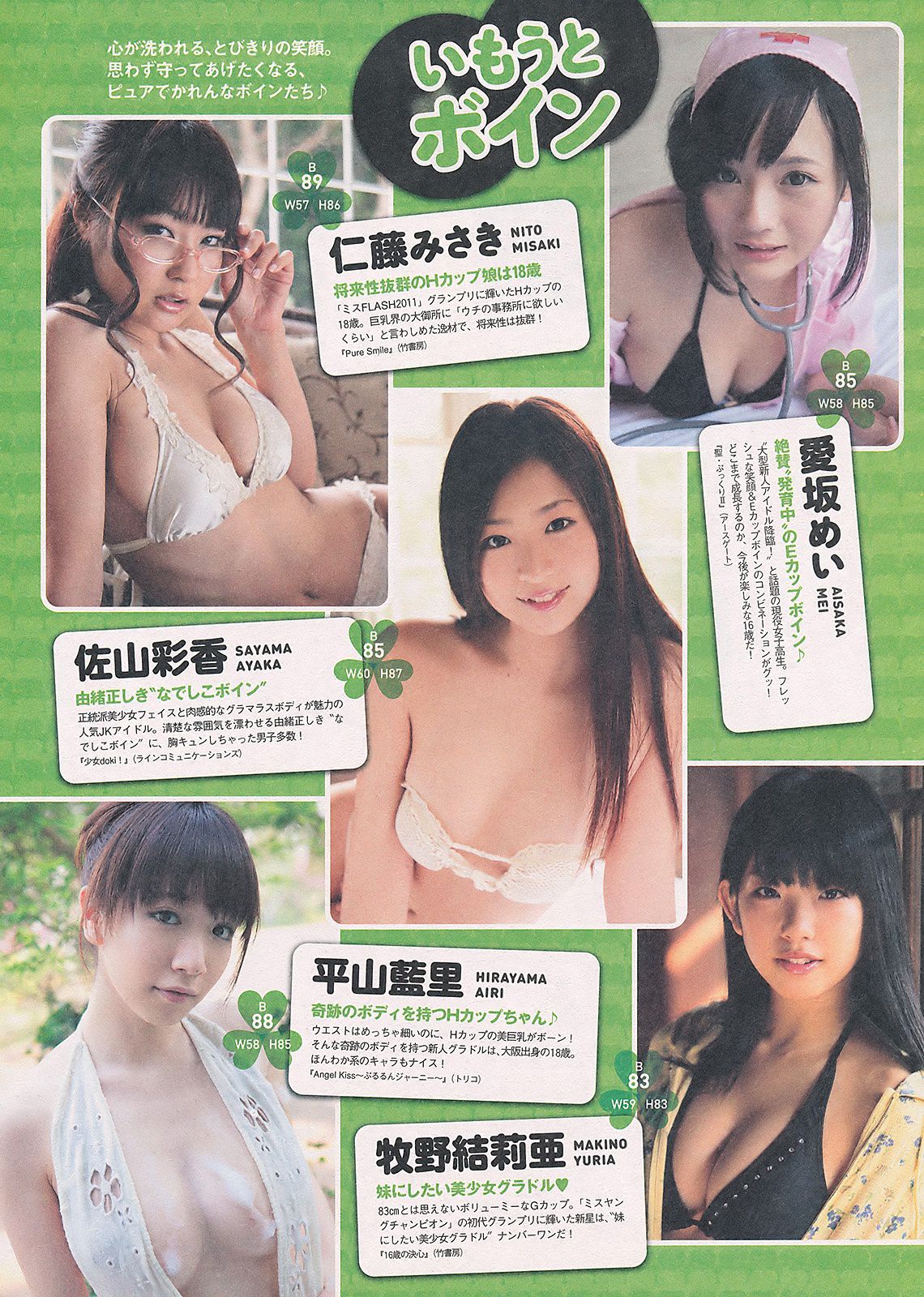 AKB48 にわみきほ 足立梨花 田中みな実 吹石一恵 吉木りさ [Weekly Playboy] 2011年No.34-35 写真杂志
