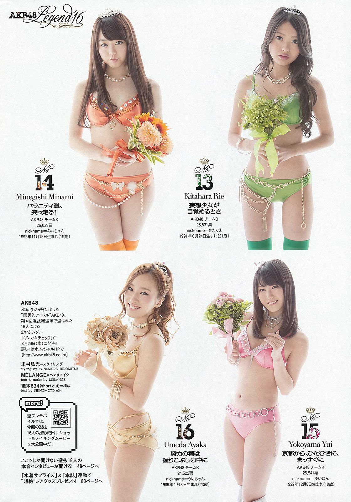 AKB48 篠崎愛 田代さやか 宫﨑宣子 [Weekly Playboy] 2012年No.34-35 写真杂志