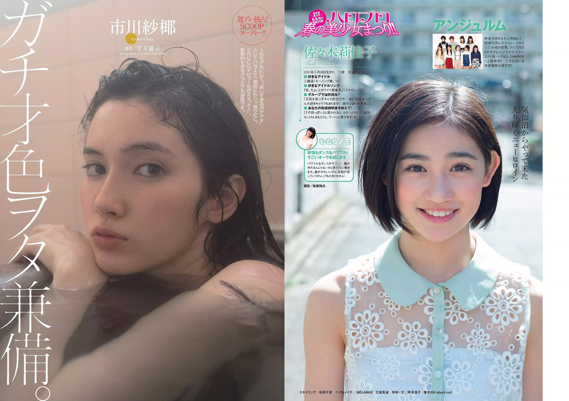 市川紗椰 小島瑠璃子 星名美津紀 森カノン 小島みなみ 笛木優子 二宮沙樹 [Weekly Playboy] 2015年No.17 写真杂志