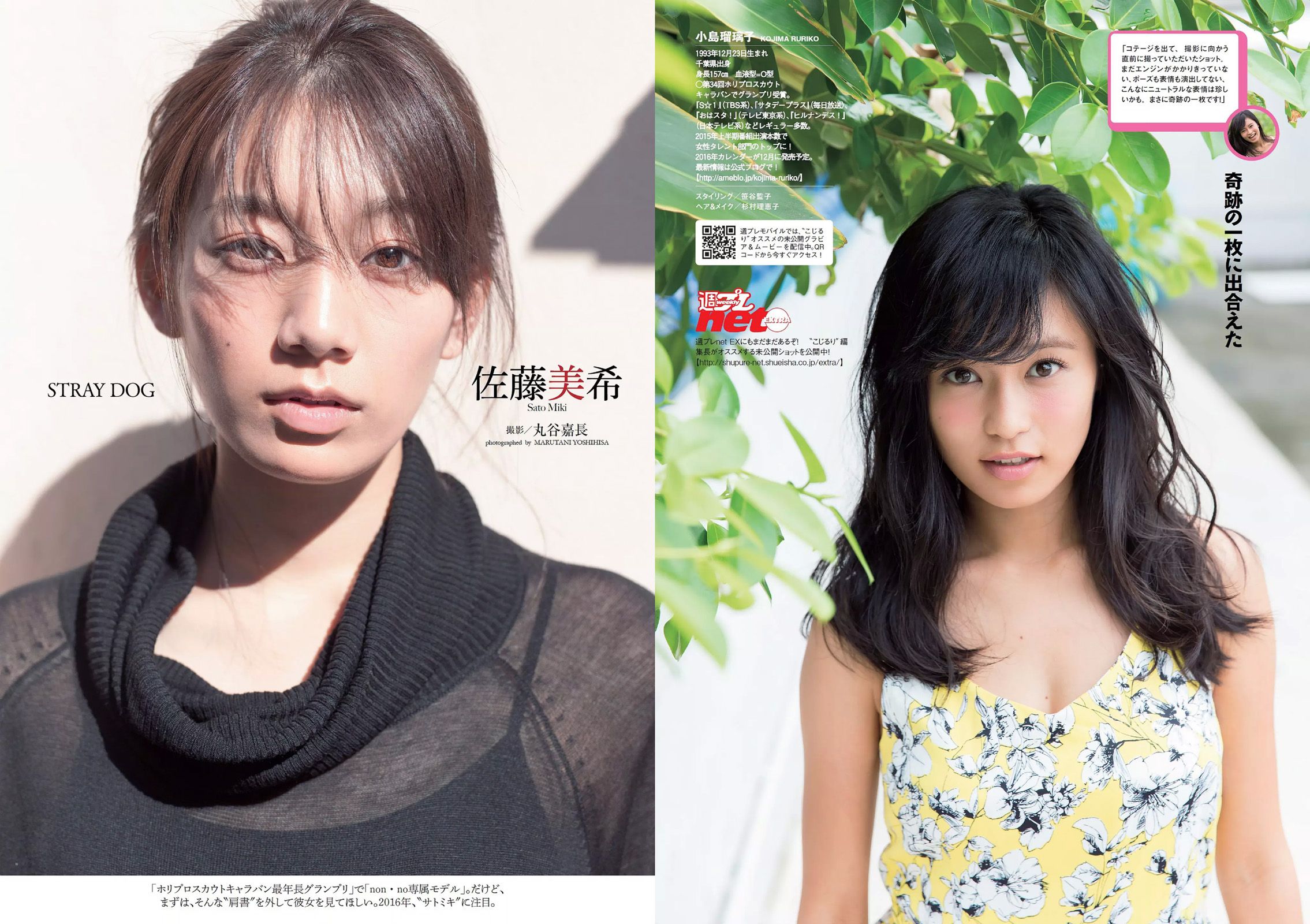 小島瑠璃子 佐藤美希 笛木優子 宮脇麻那 橘花凛 森下まい 希志あいの [Weekly Playboy] 2015年No.49 写真杂志