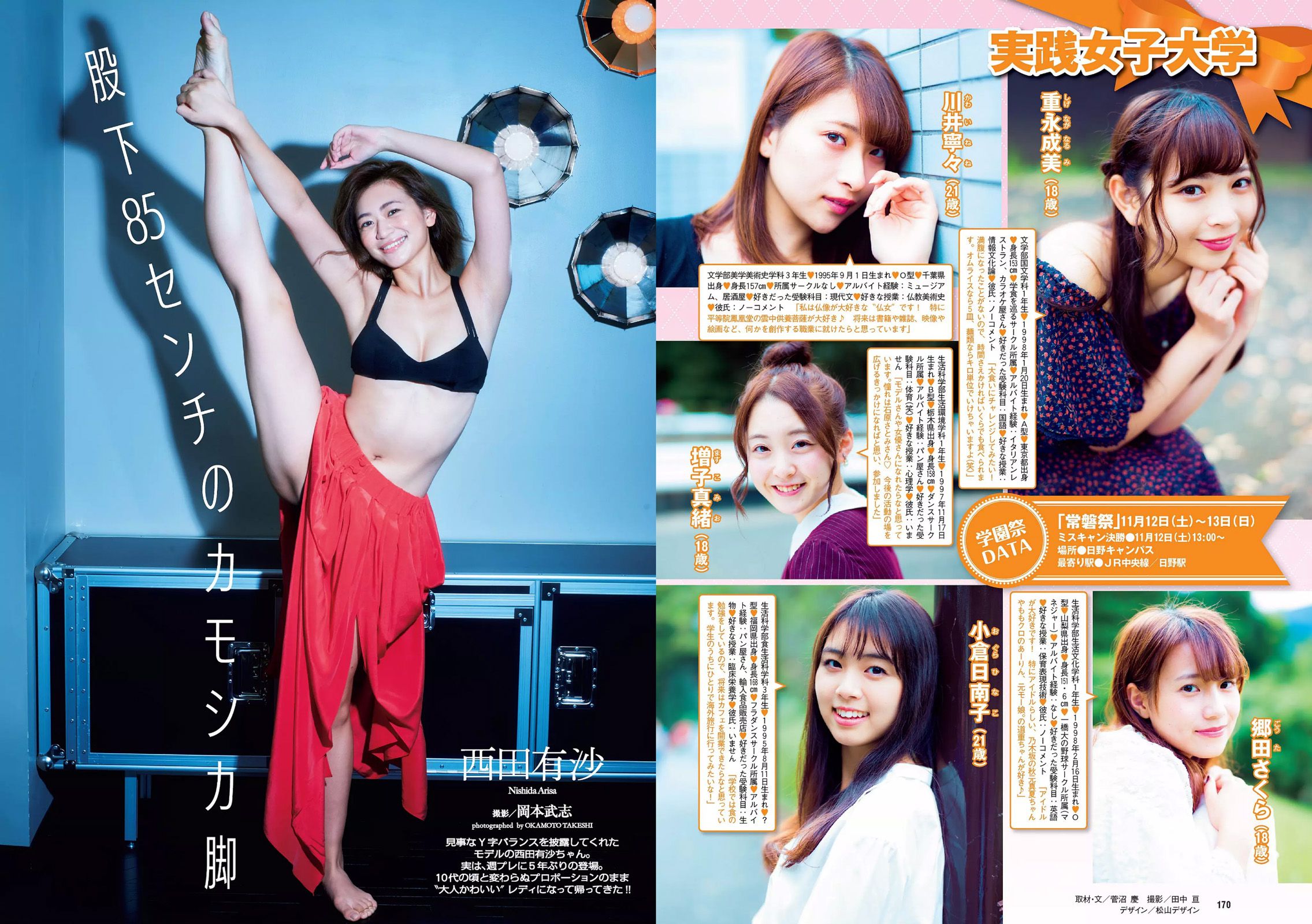 深田恭子 朝比奈彩 大川藍 伊東紗冶子 西田有沙 新井愛瞳 [Weekly Playboy] 2016年No.47 写真杂志