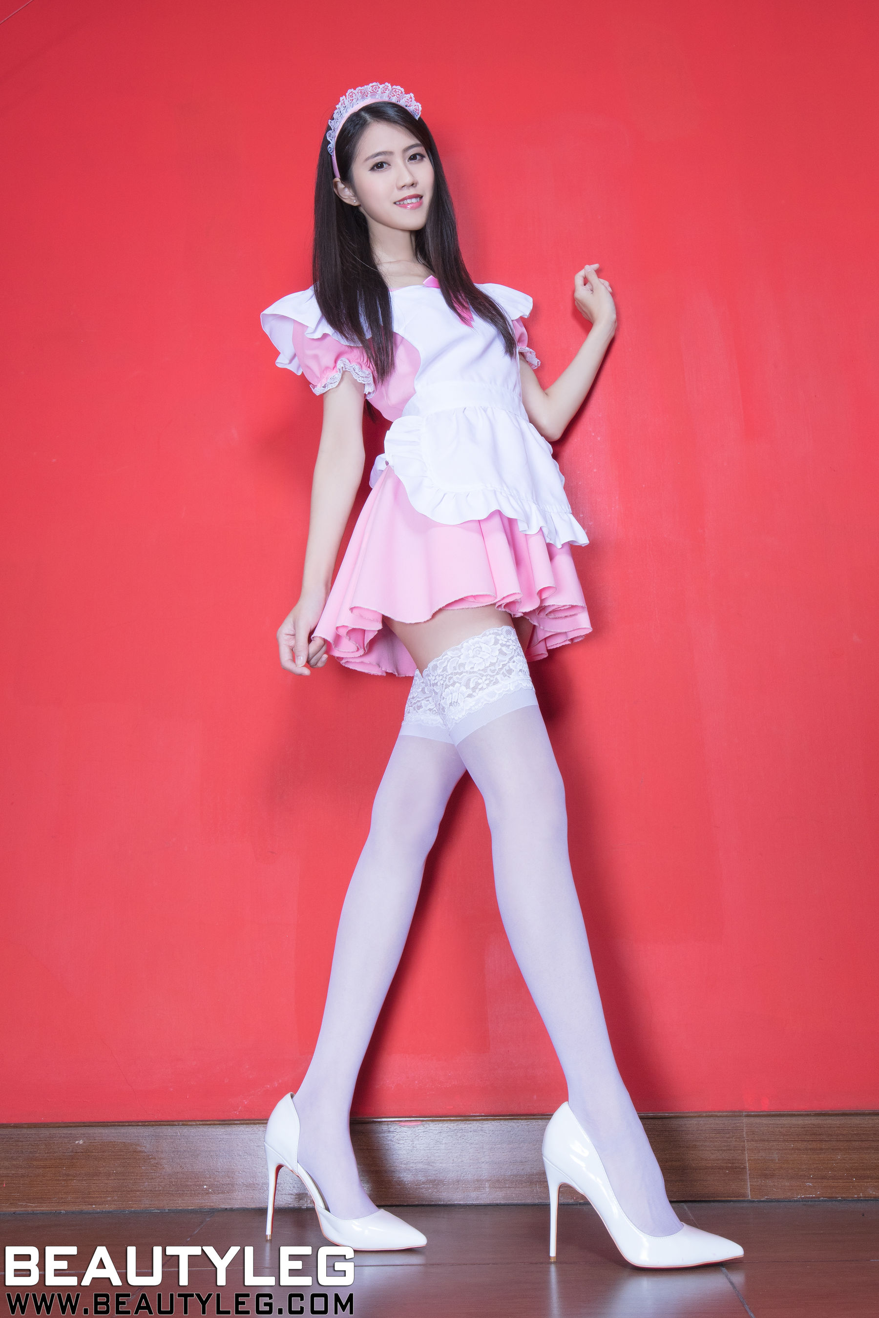 腿模Candy廖坎蒂《黑丝OL+粉色女仆》 [Beautyleg] NO.1522 美腿