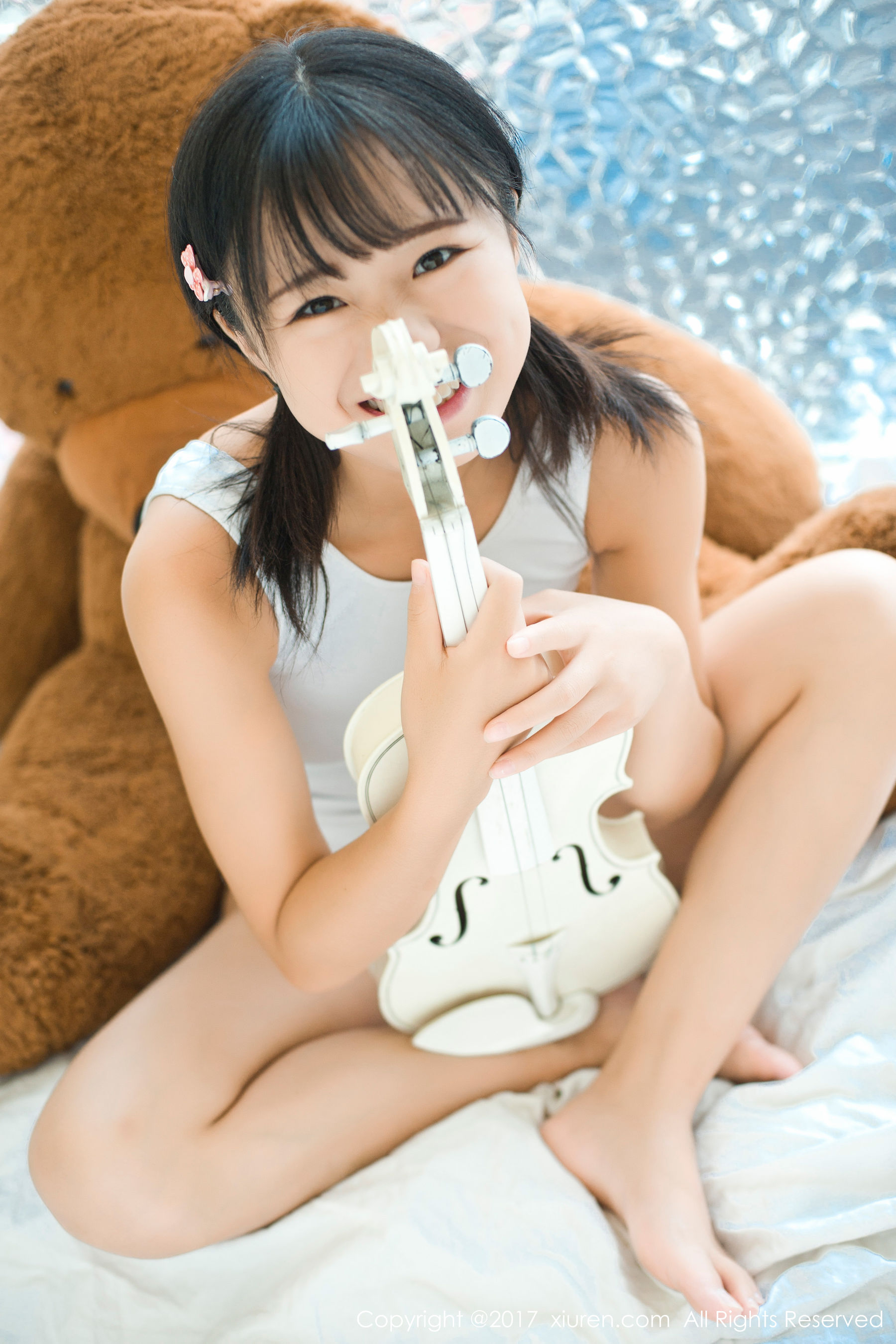 仓井优香《白色蕾丝吊带系列+连体日系高中体操服》 [秀人XIUREN] NO.805
