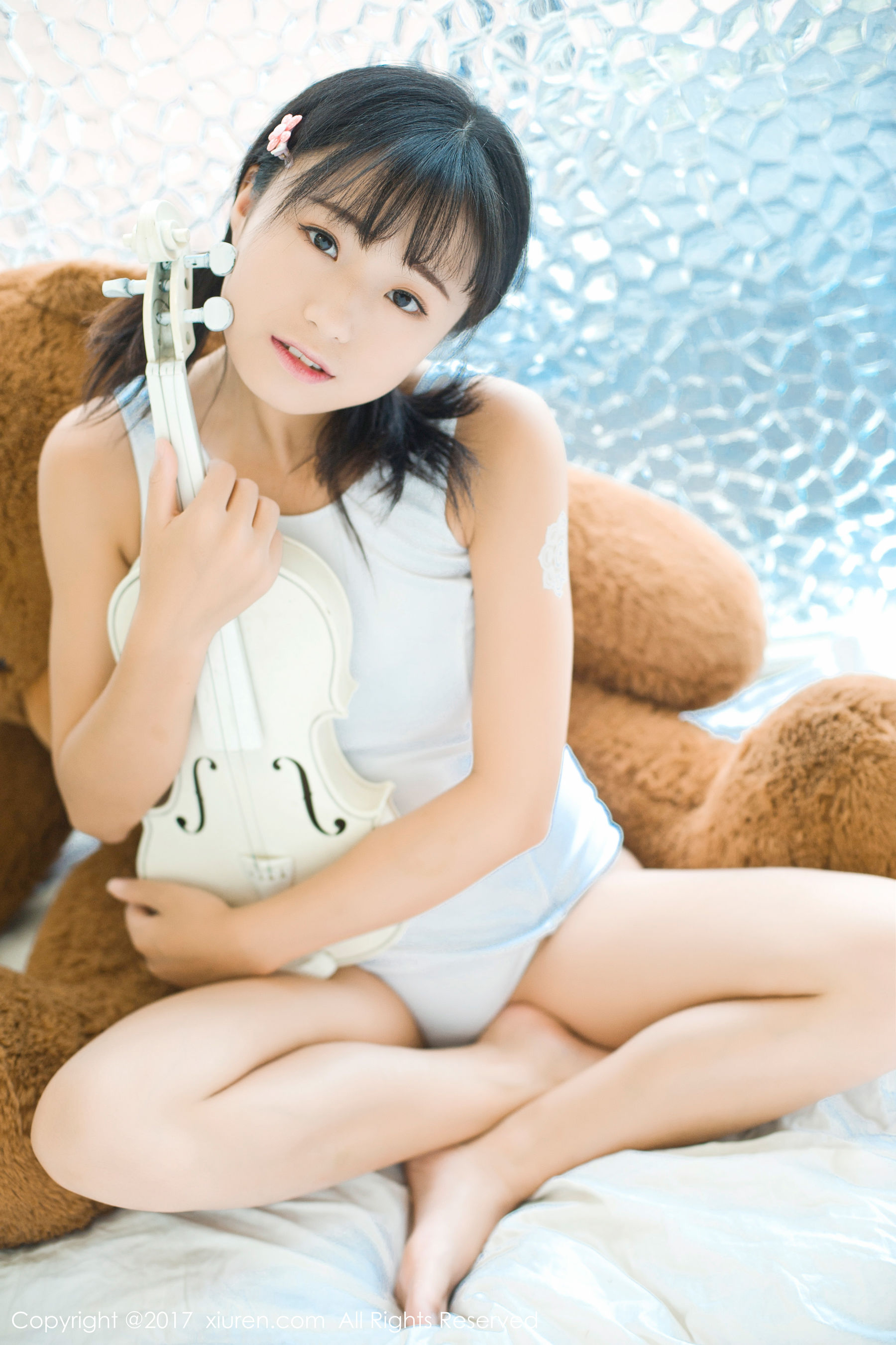 仓井优香《白色蕾丝吊带系列+连体日系高中体操服》 [秀人XIUREN] NO.805