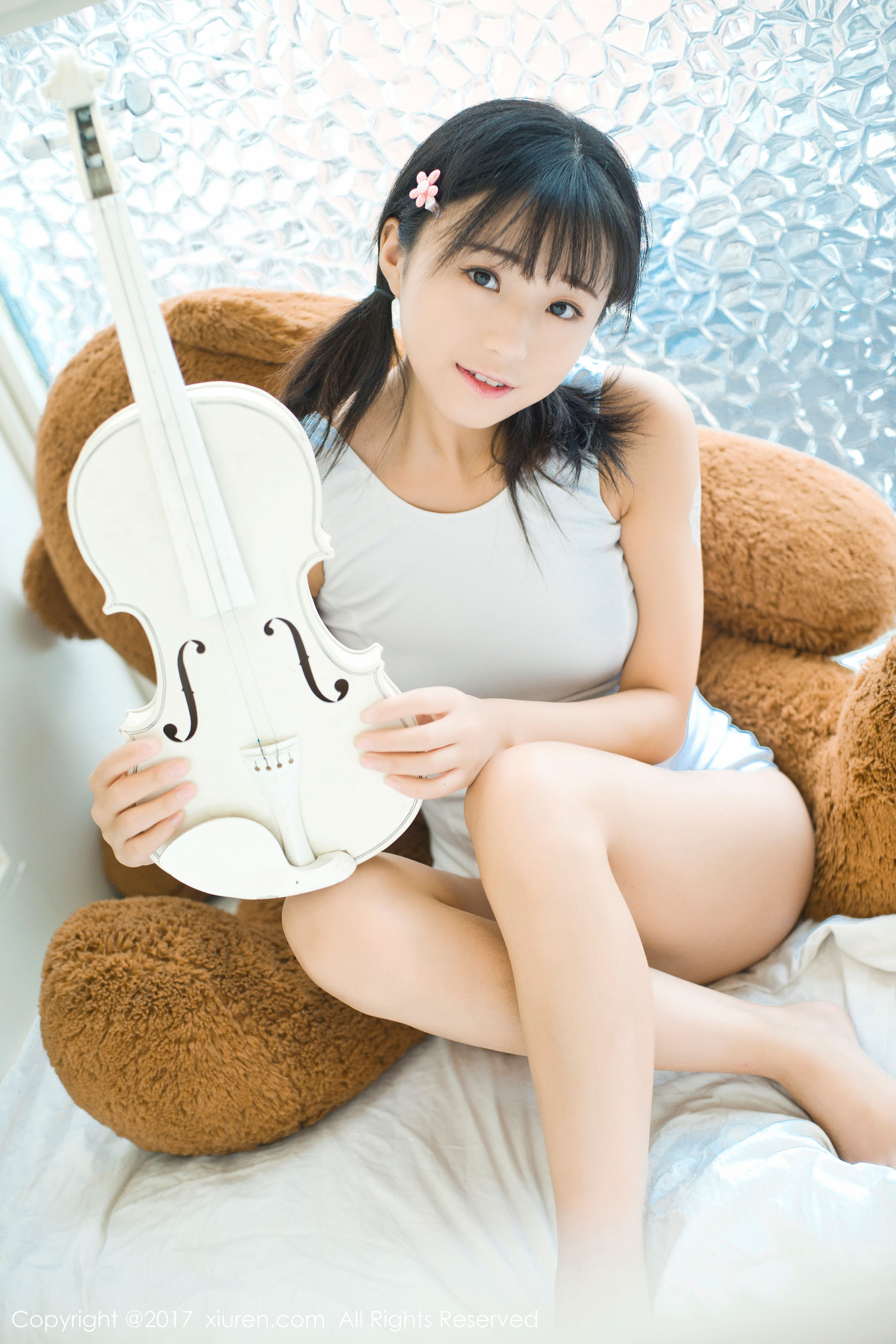 仓井优香《白色蕾丝吊带系列+连体日系高中体操服》 [秀人XIUREN] NO.805