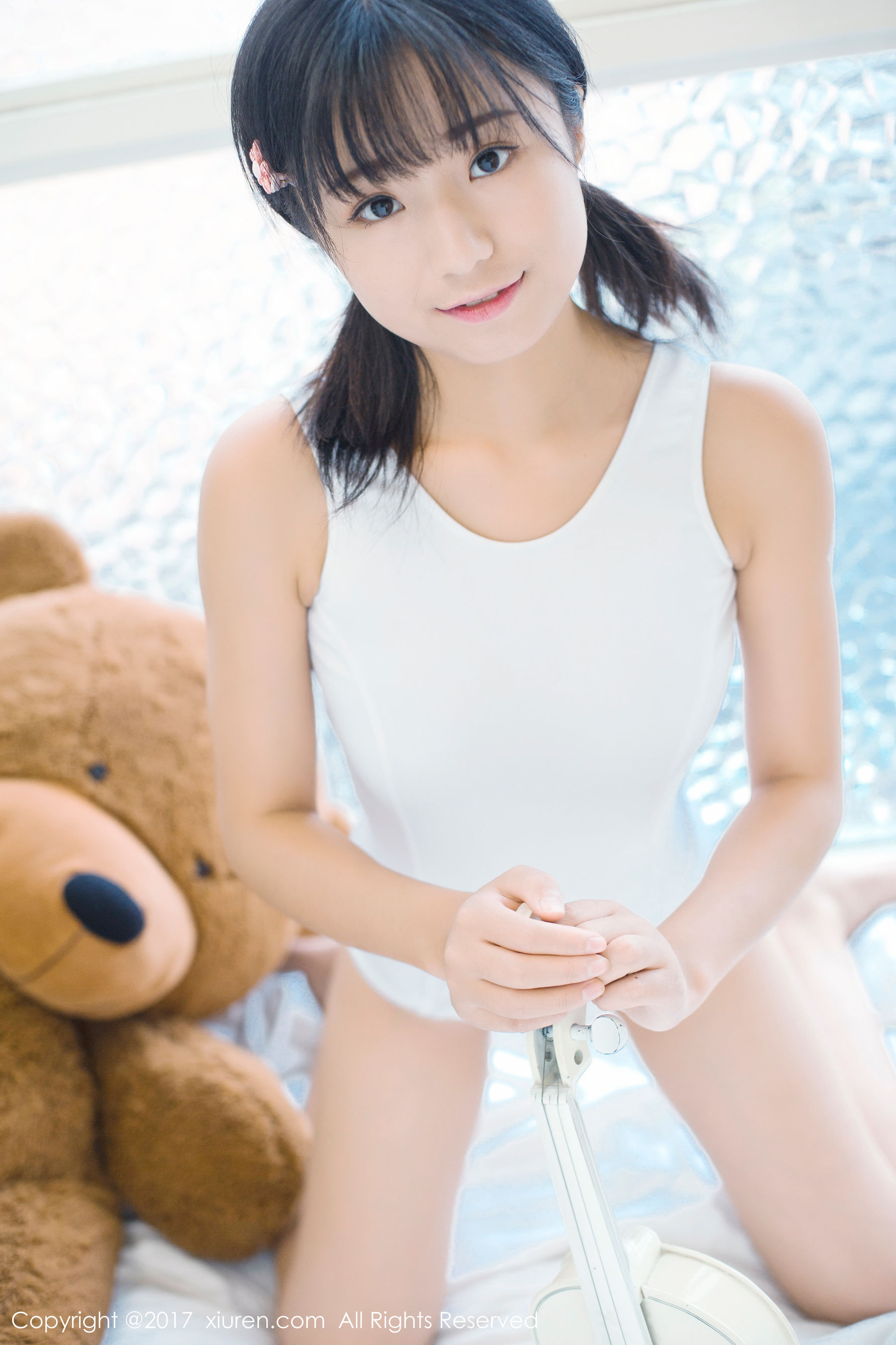 仓井优香《白色蕾丝吊带系列+连体日系高中体操服》 [秀人XIUREN] NO.805