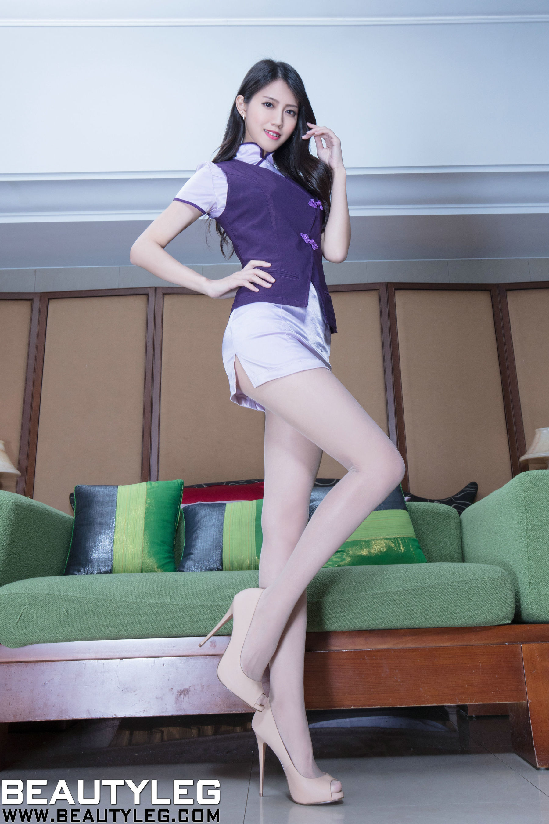 腿模Candy《肉丝制服》 [BeautyLeg] No.1546 美腿