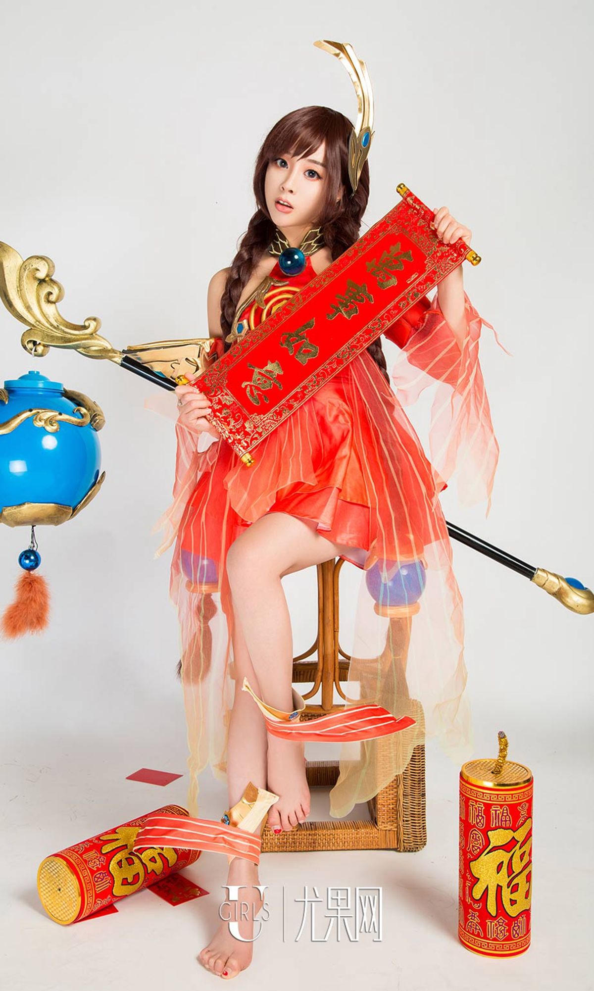 爱菲&周心怡&施诗&白熙萌&艺轩&田慕儿&筱慧《王者闹春》 [尤果圈] No.1004