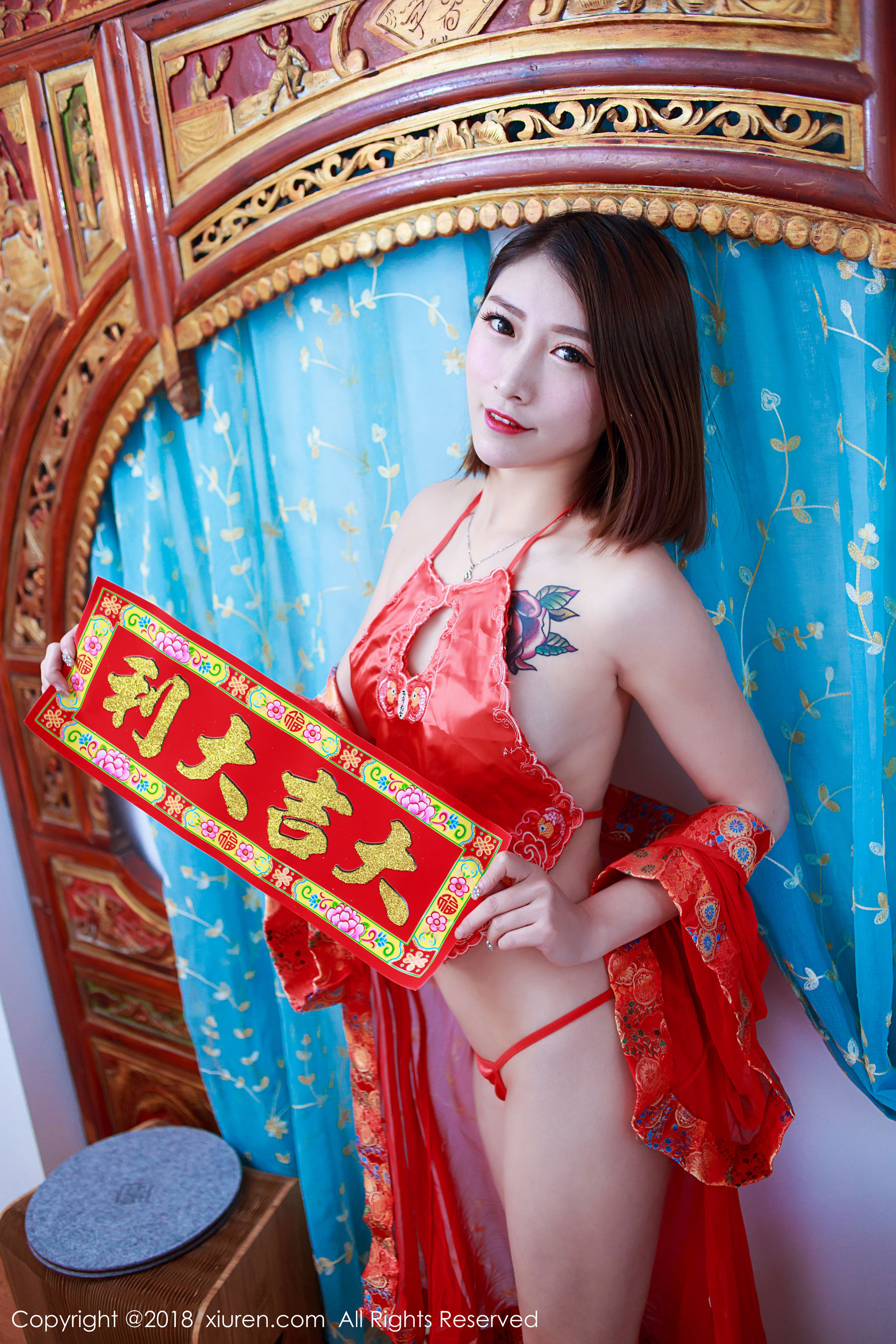 模特@杜花花《新春写真特辑》 [秀人XiuRen] No.914