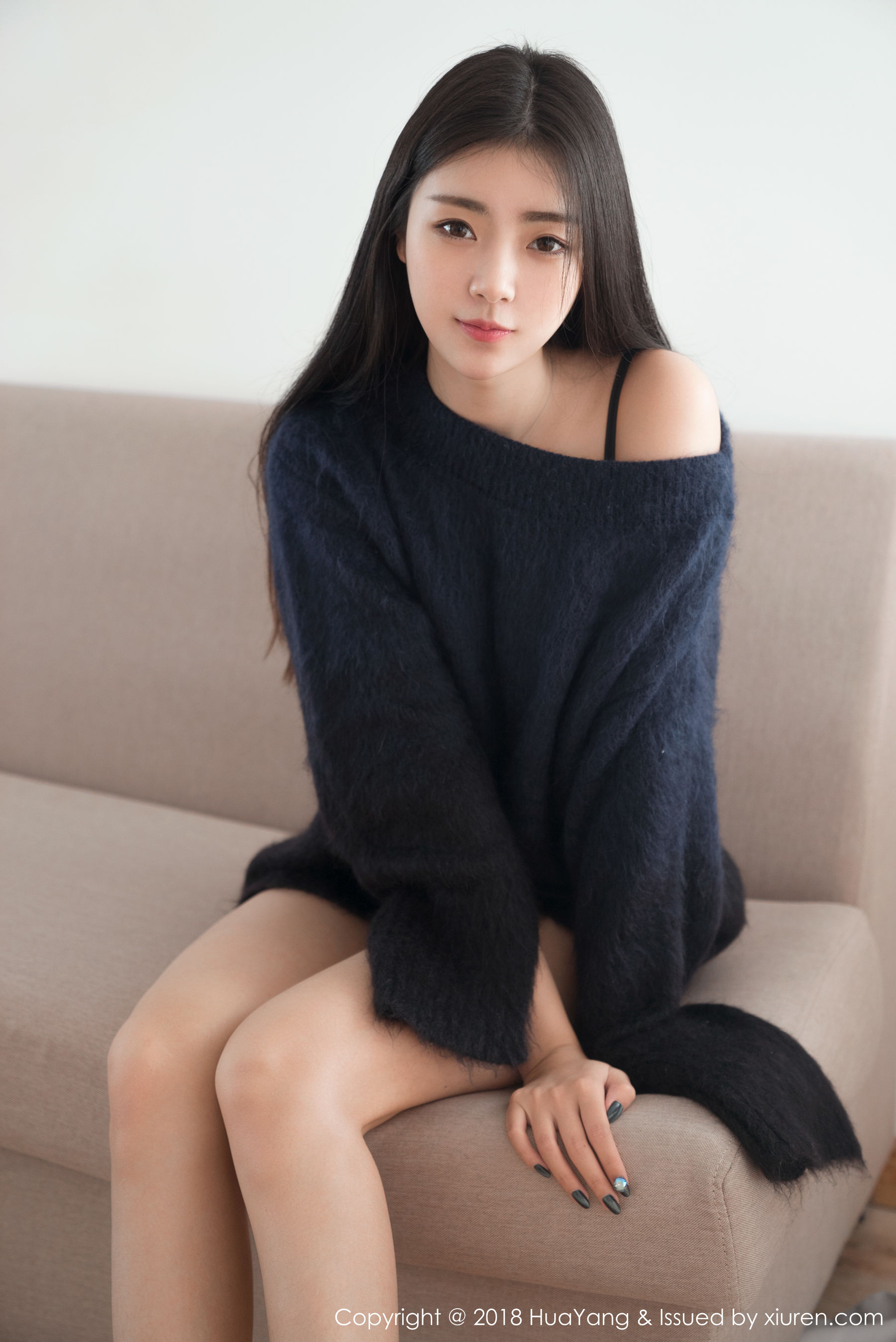 可樂Vicky《毛衣+白衬衫》 [花漾HuaYang] Vol.027