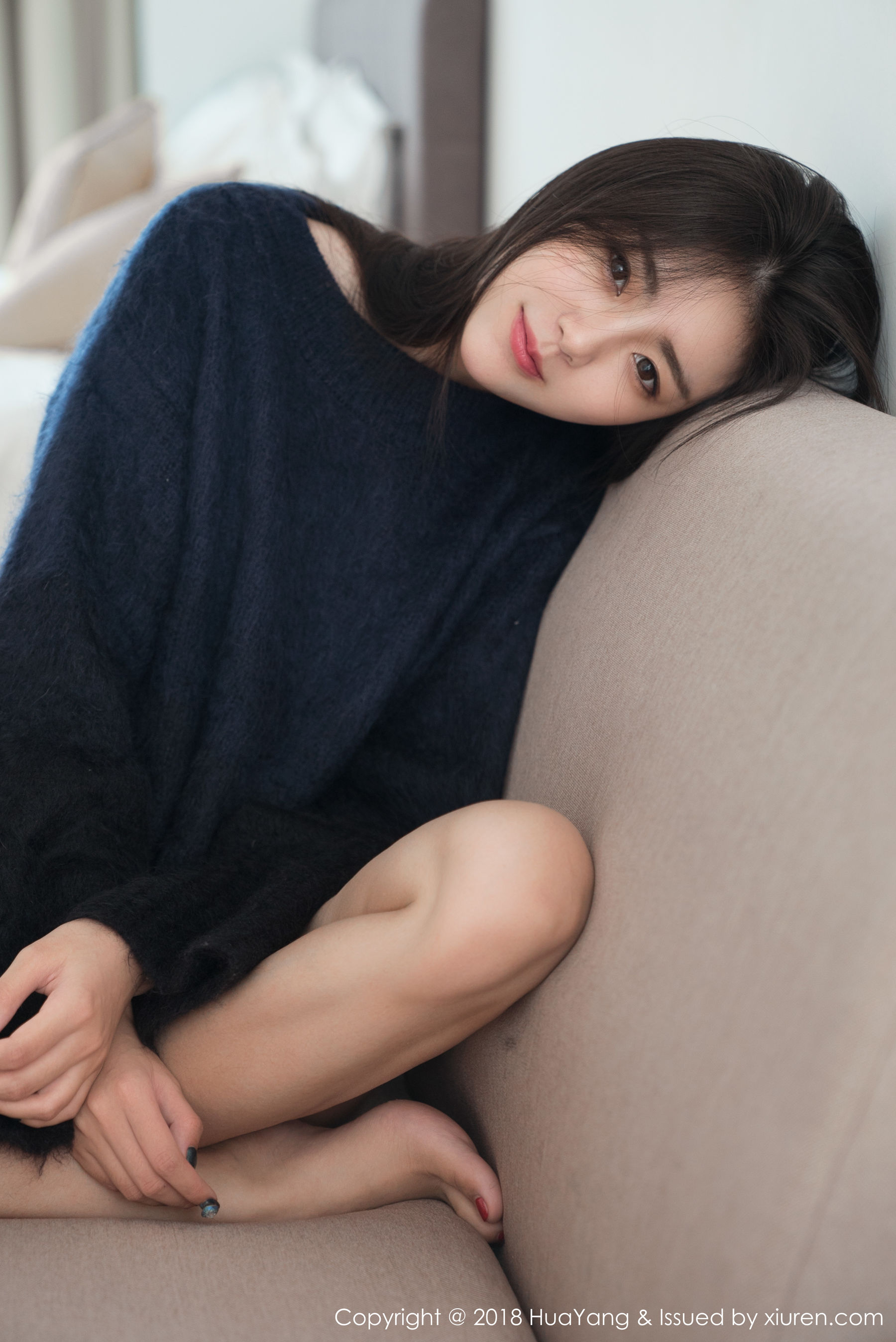 可樂Vicky《毛衣+白衬衫》 [花漾HuaYang] Vol.027
