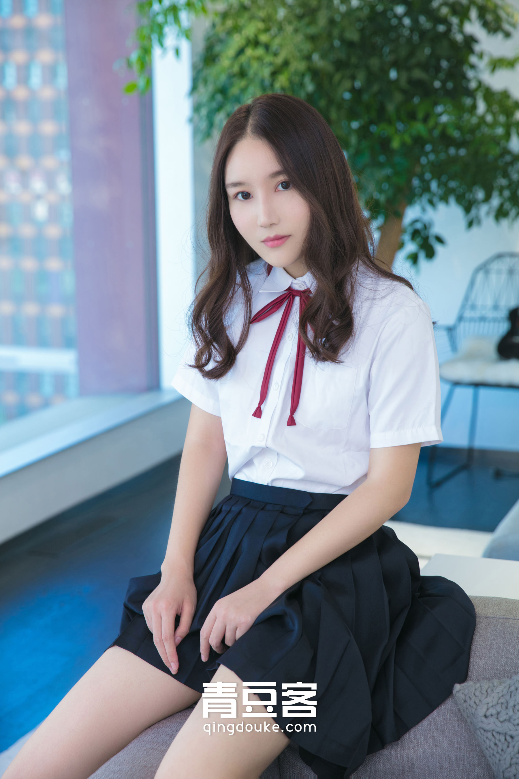 甜美妹妹魏扭扭《校服写真娇羞露骨惹人怜》 [青豆客QingDouKe]