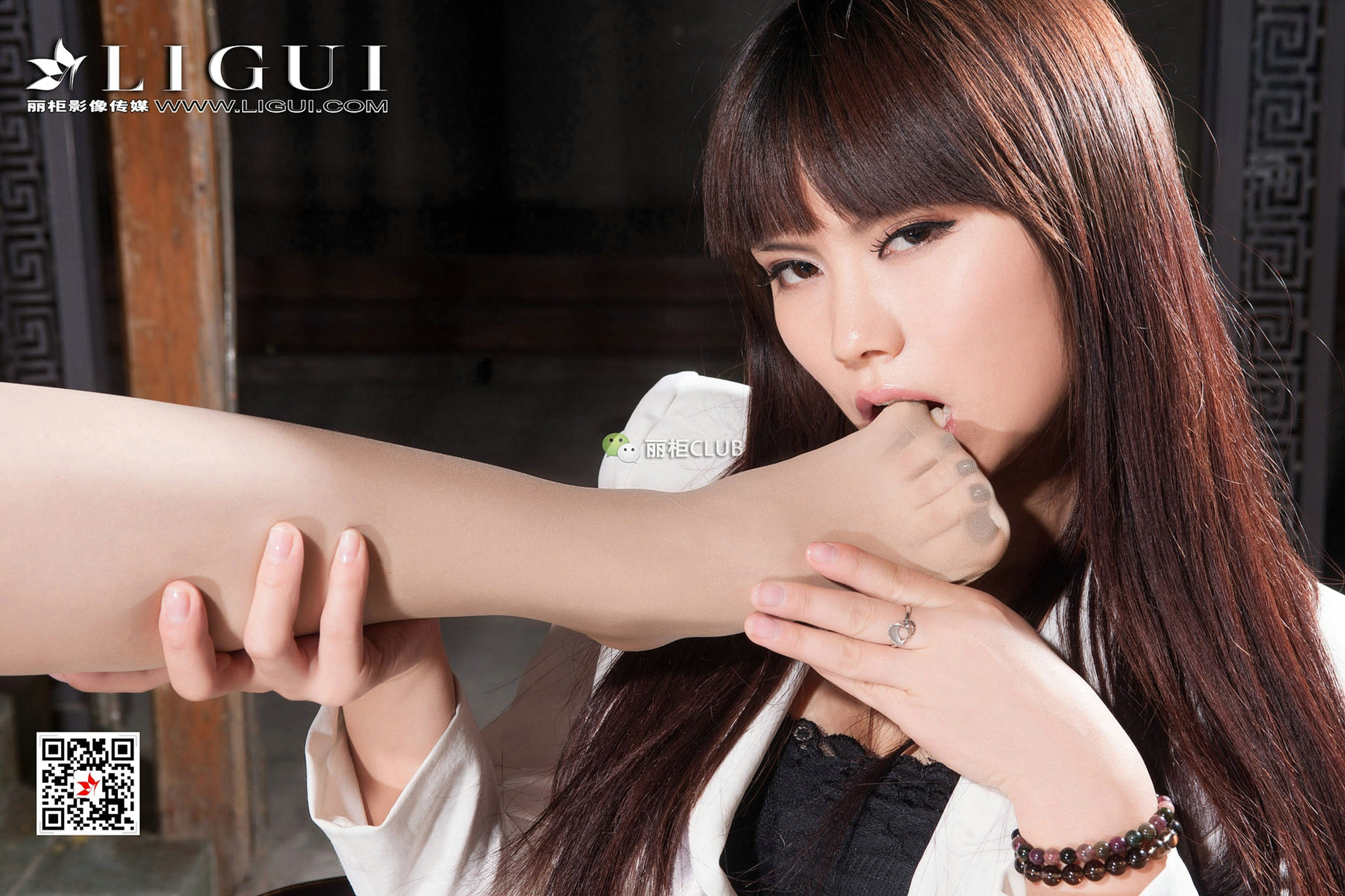 Model 刘建&晴晴《姐妹花丝足》 [丽柜Ligui]