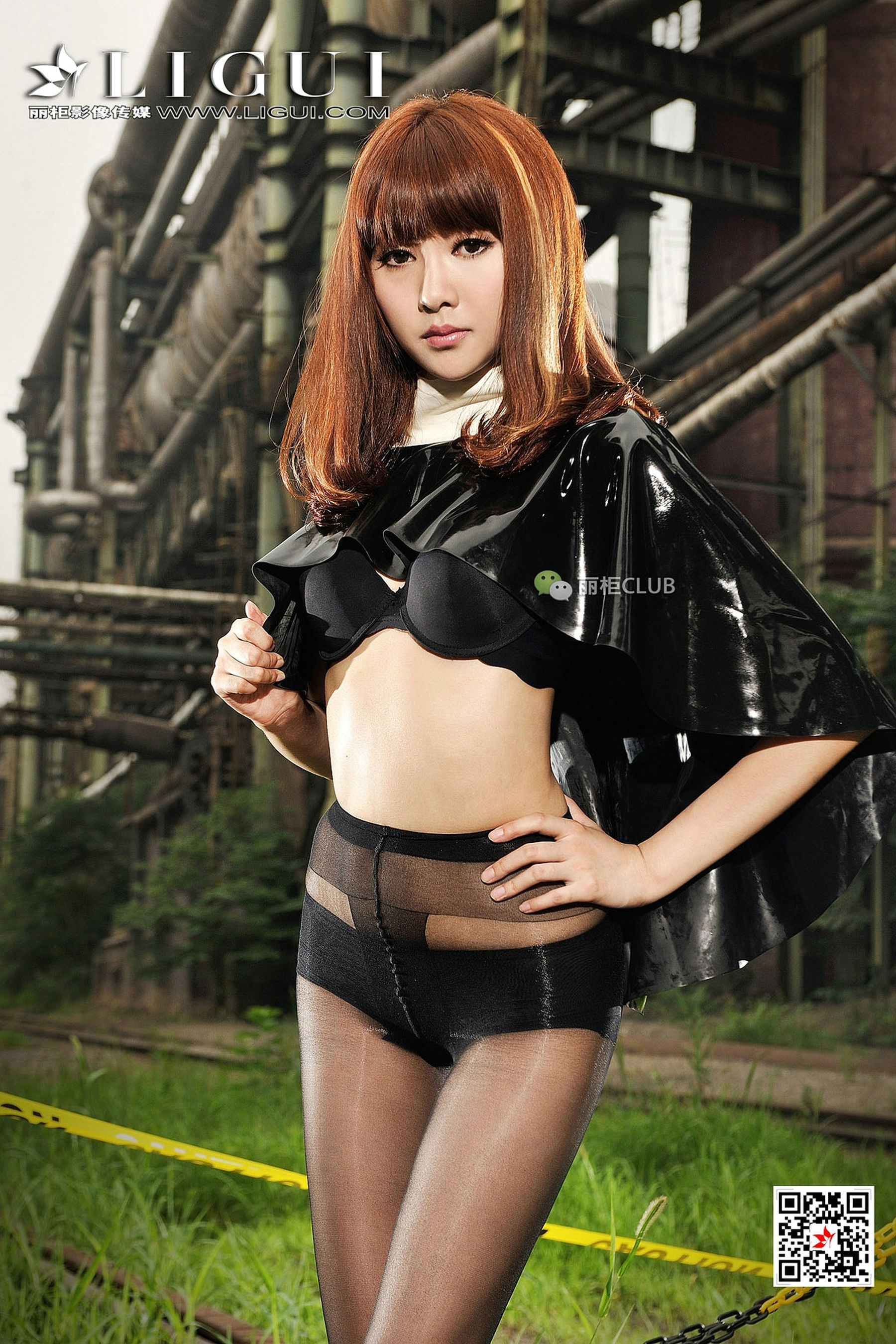 Model 笑笑《废旧火车道黑丝美脚》 [丽柜Ligui]