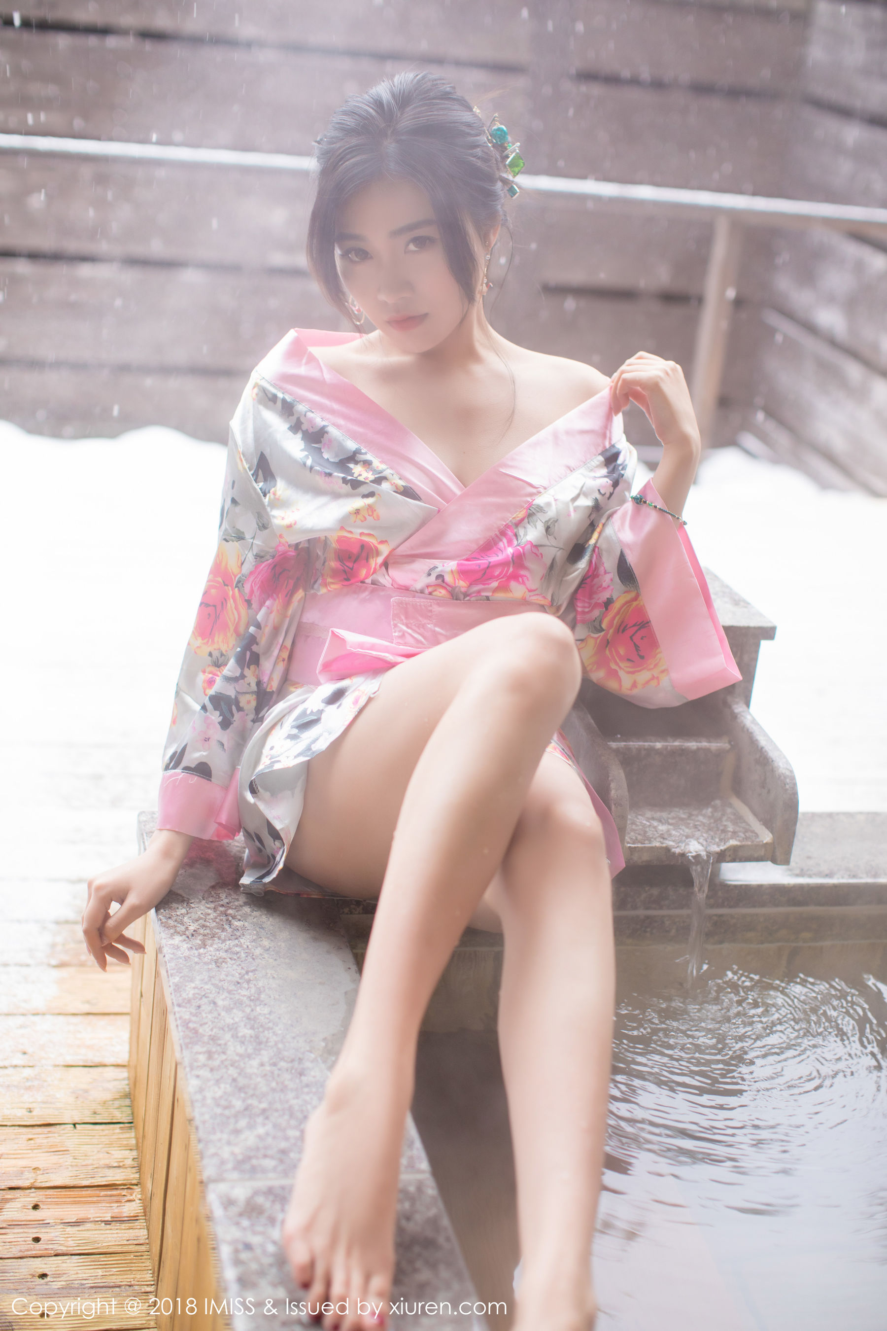 许诺Sabrina《浴池和服+蕾丝美腿》 [爱蜜社IMiss] Vol.221