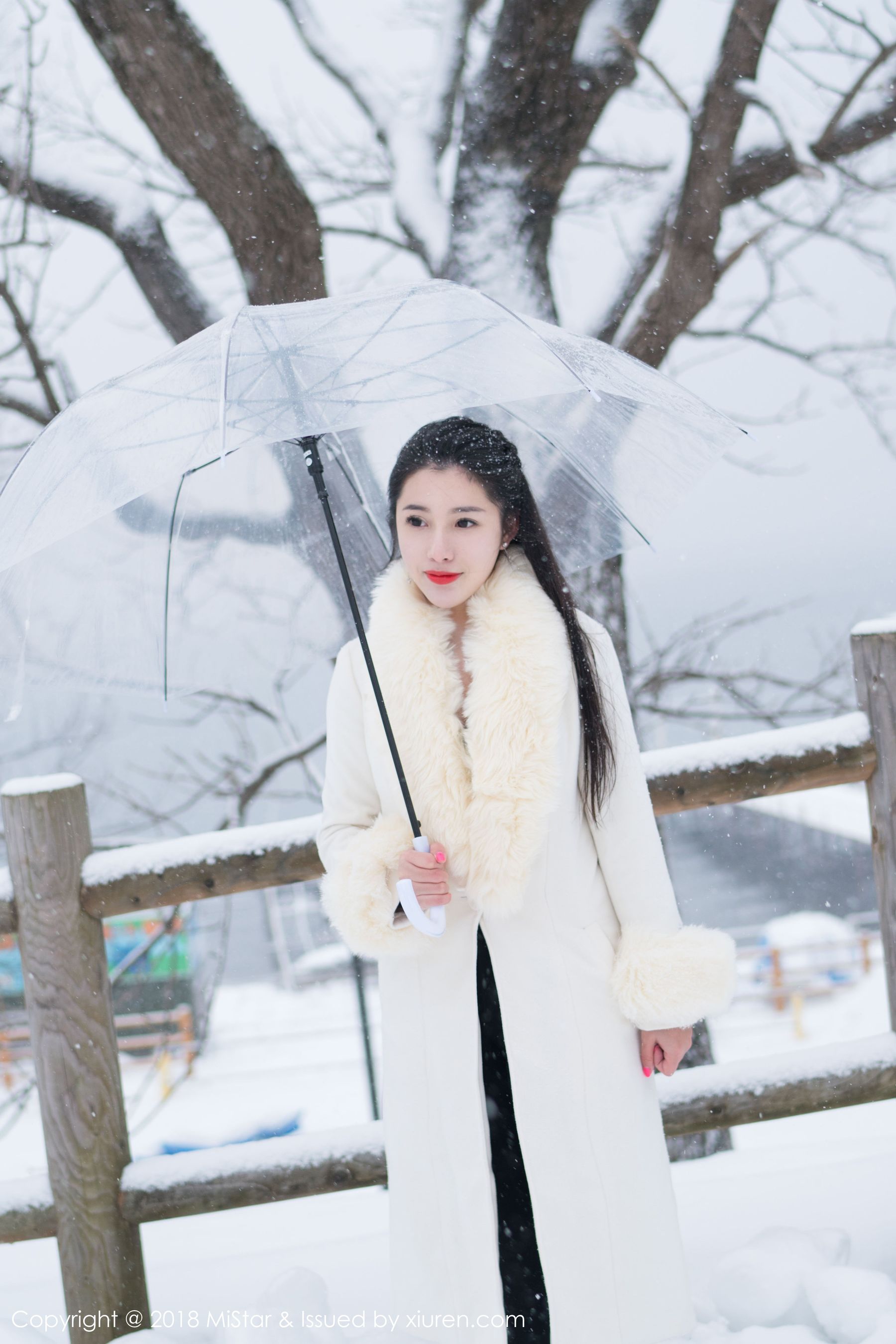 陈嘉嘉Tiffany《雪中有佳人+性感肚兜》 [魅妍社MiStar] VOL.216