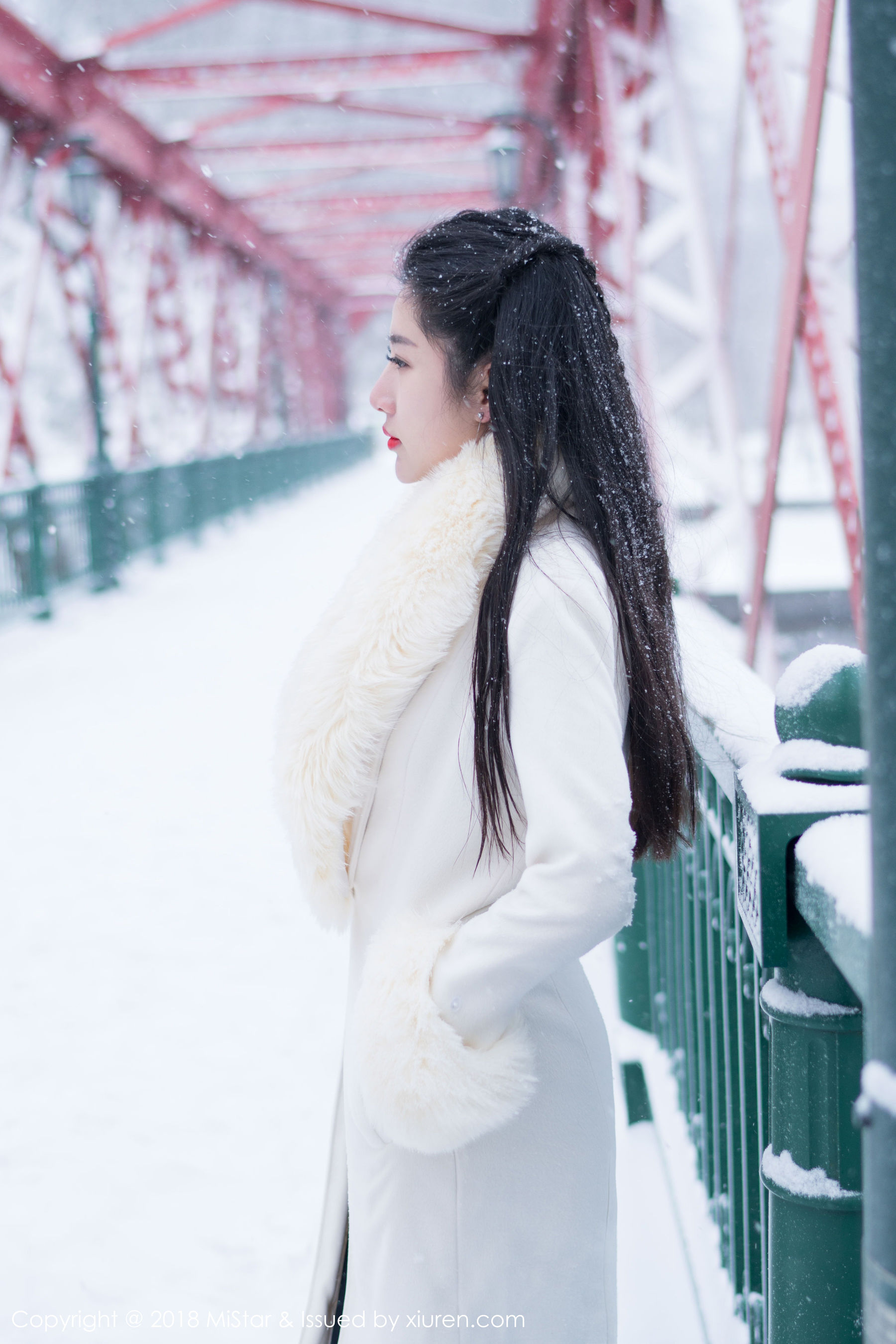 陈嘉嘉Tiffany《雪中有佳人+性感肚兜》 [魅妍社MiStar] VOL.216
