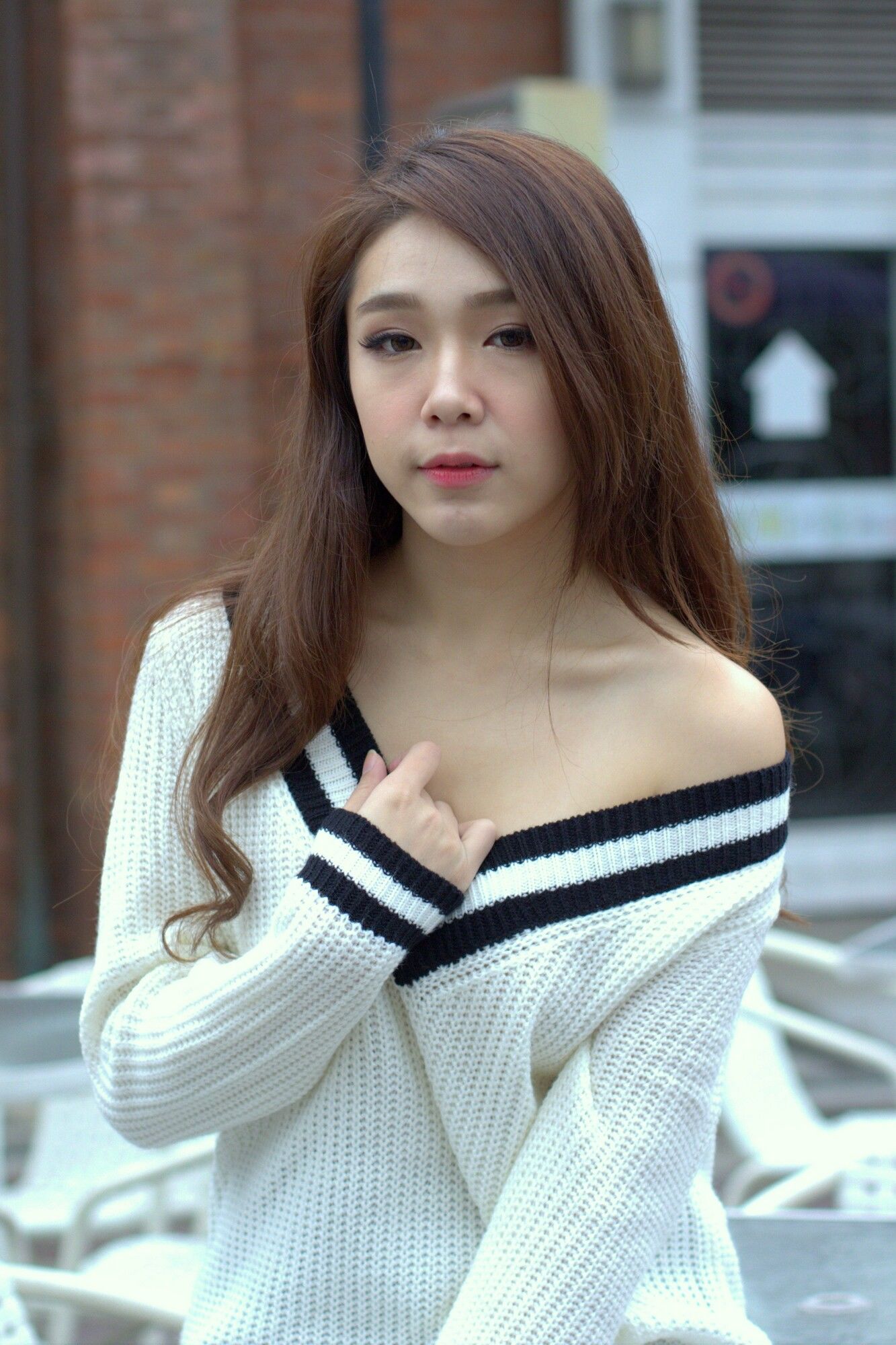 [台湾网红美女] Baby66 黑丝街拍