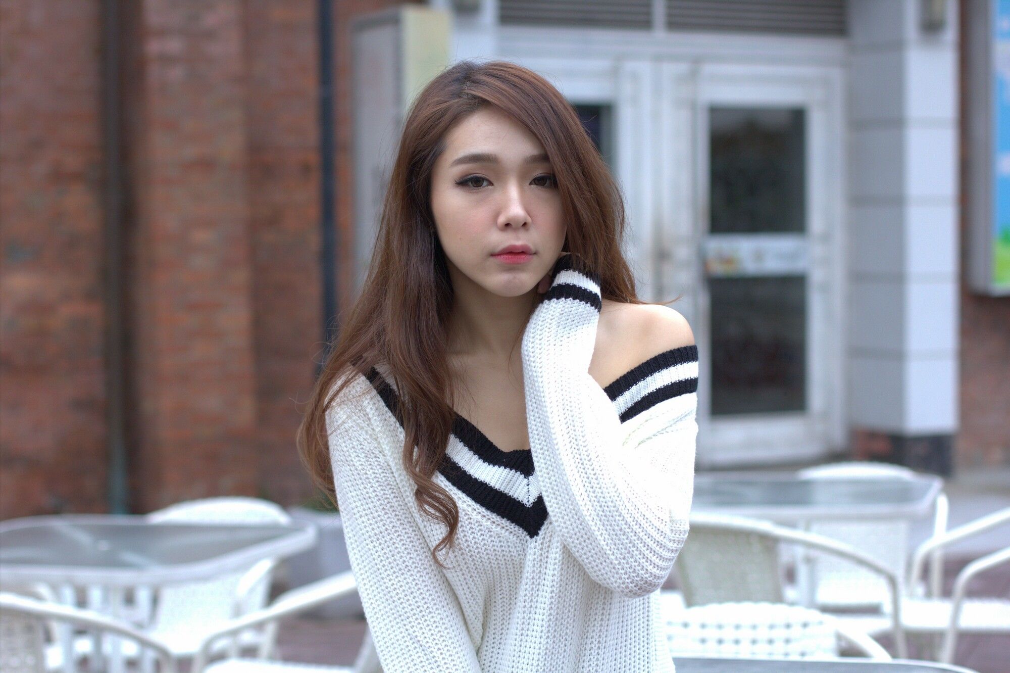 [台湾网红美女] Baby66 黑丝街拍
