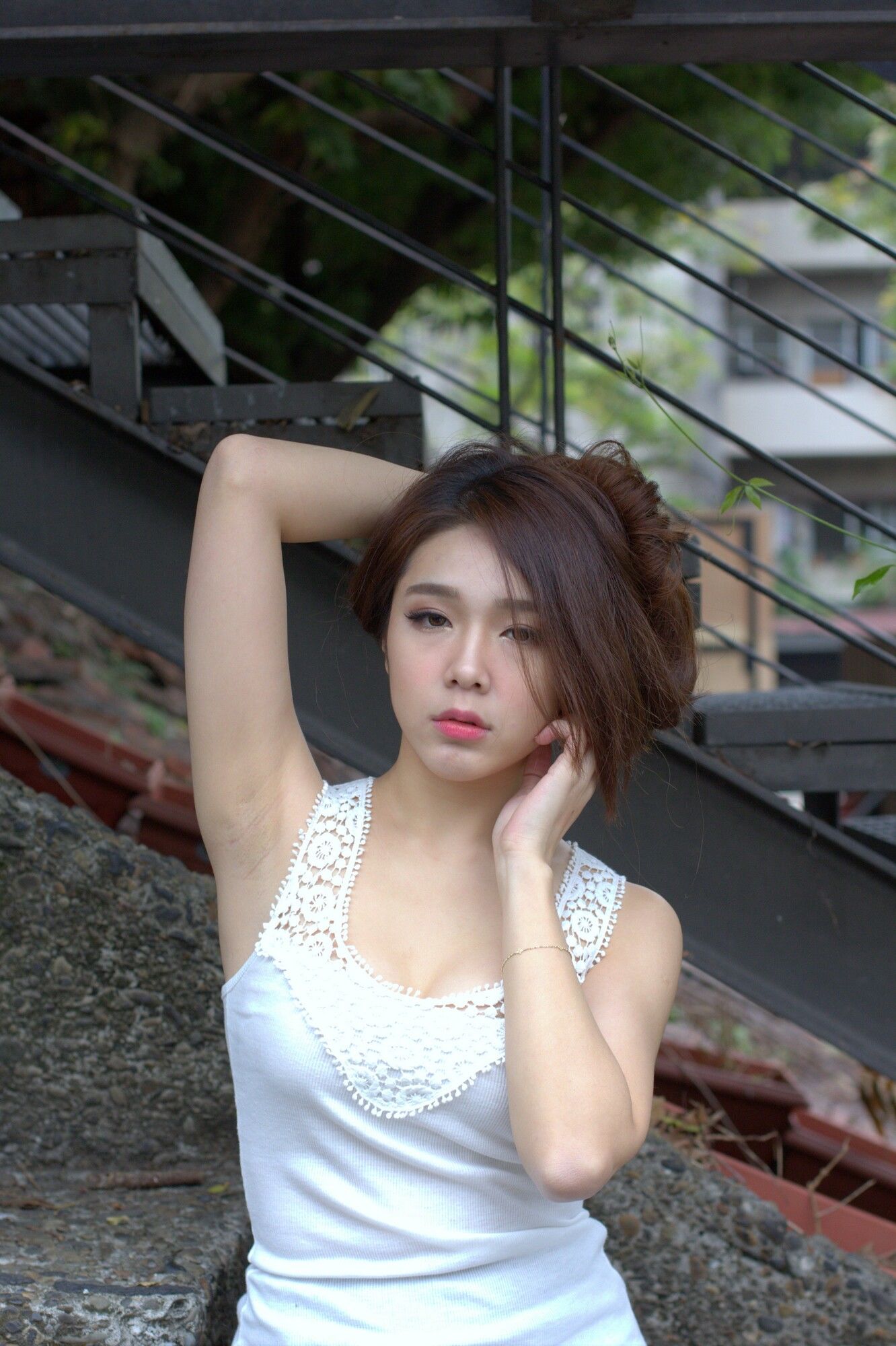 [台湾网红美女] Baby66 黑丝街拍