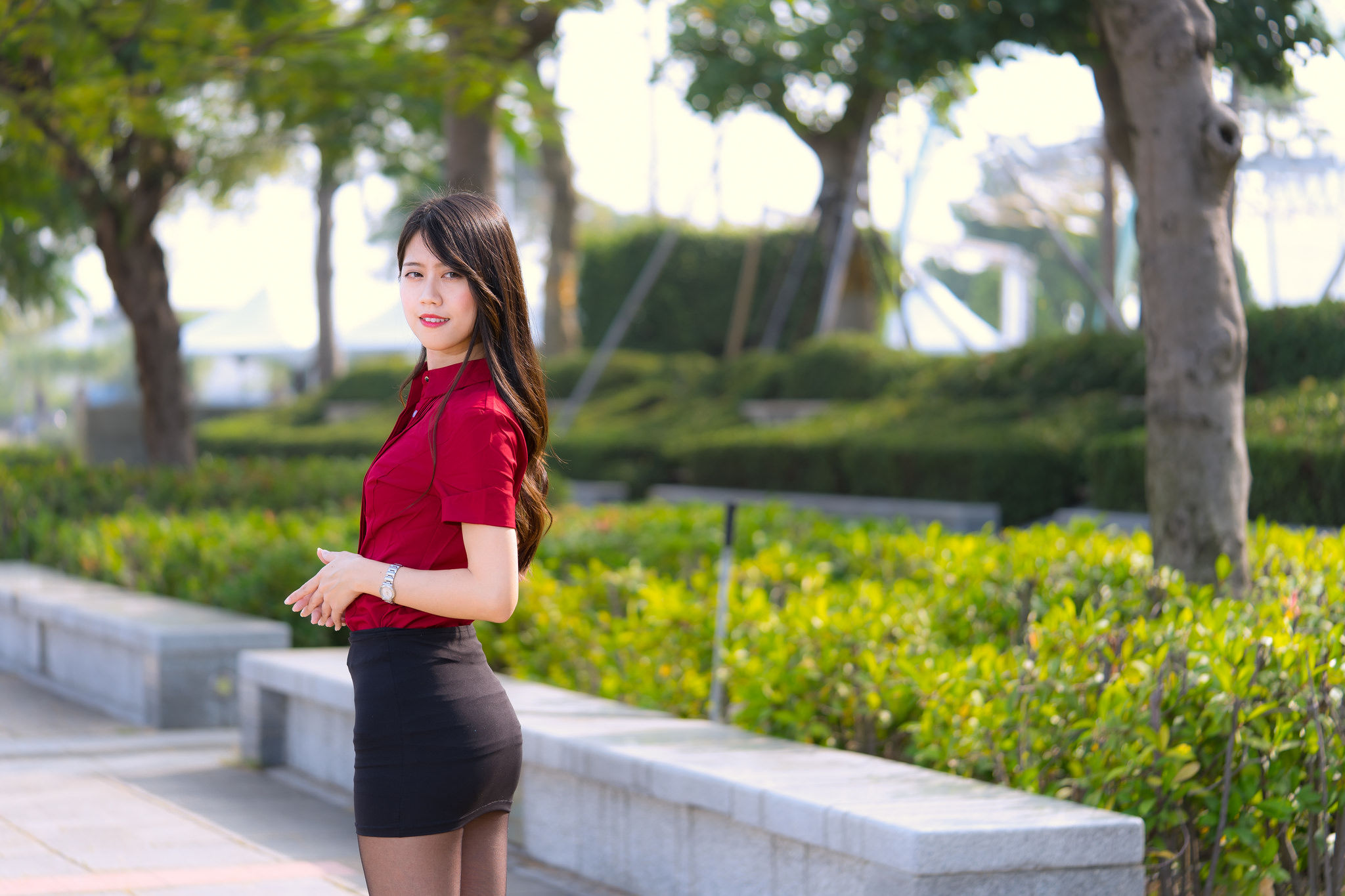 [台湾网红美女] Candy宝儿《夢時代黑丝街拍》