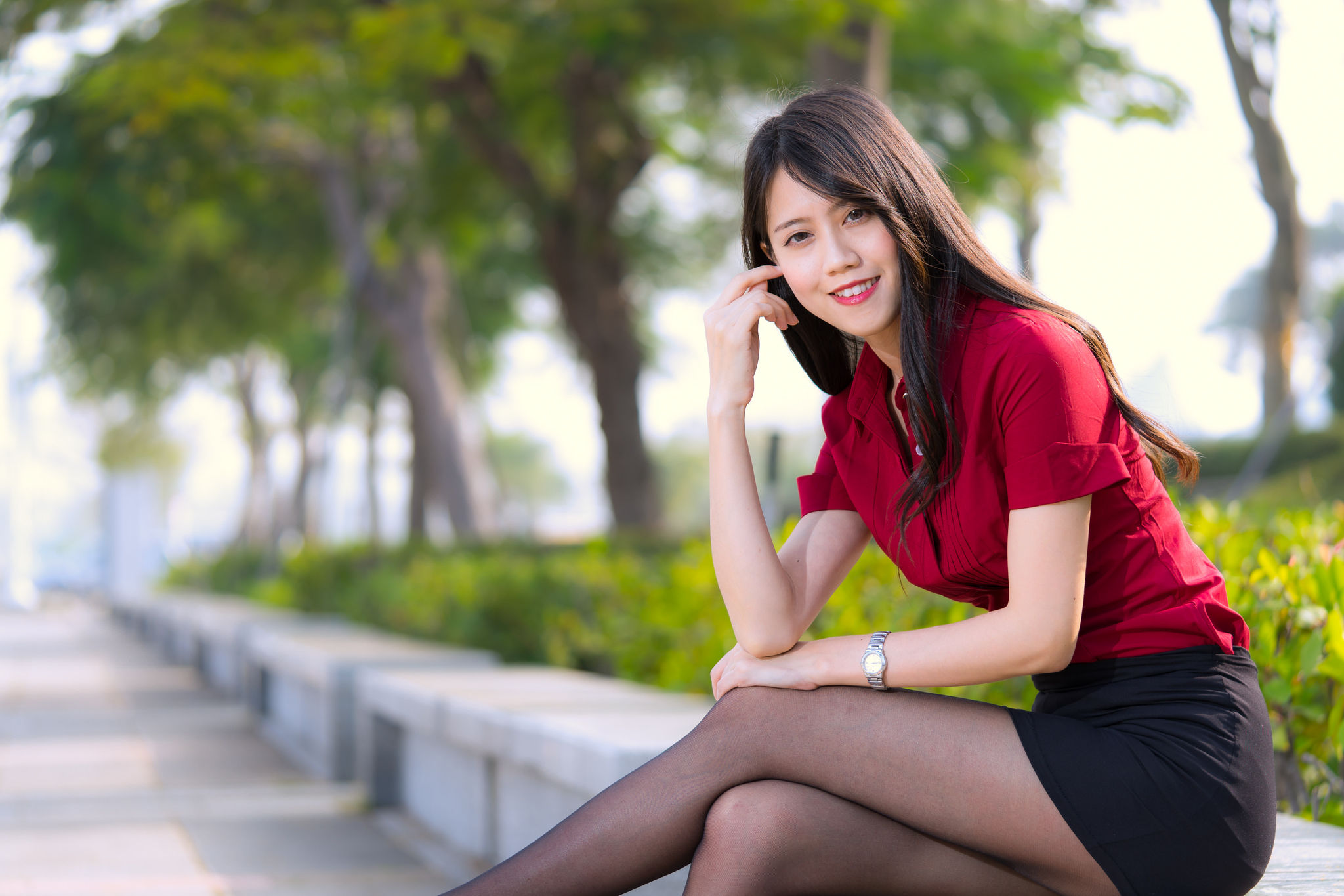 [台湾网红美女] Candy宝儿《夢時代黑丝街拍》