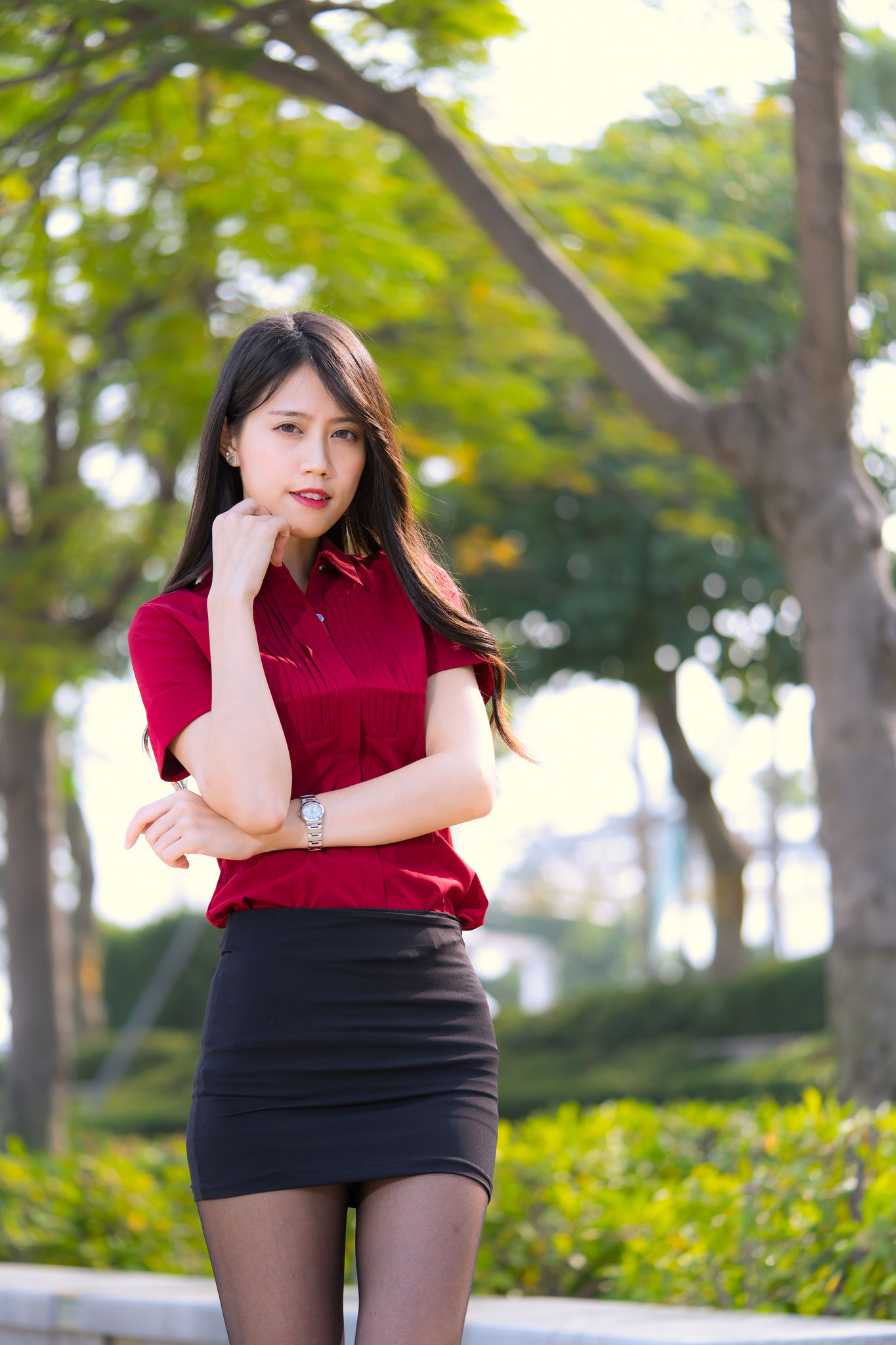 [台湾网红美女] Candy宝儿《夢時代黑丝街拍》