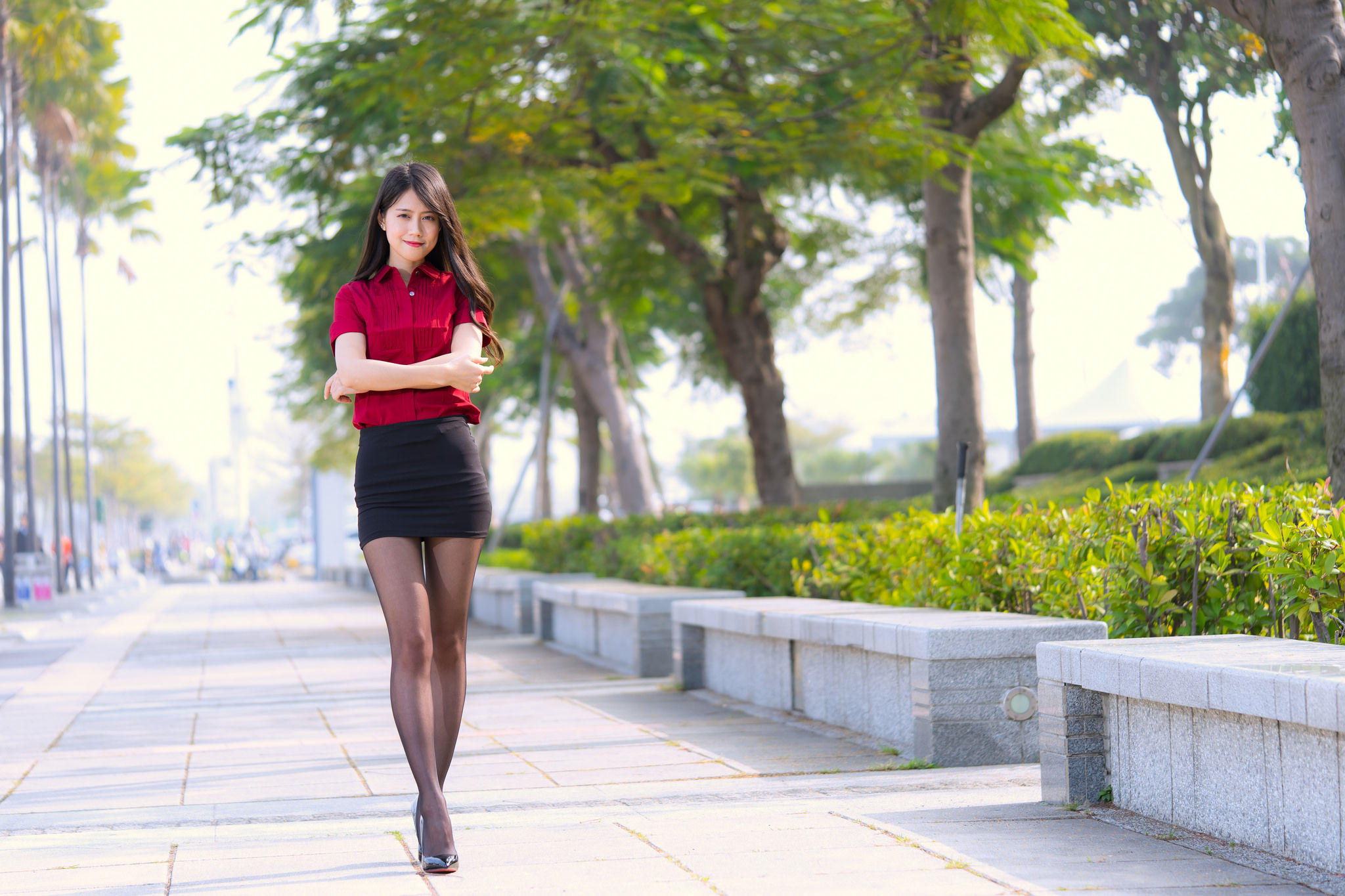 [台湾网红美女] Candy宝儿《夢時代黑丝街拍》