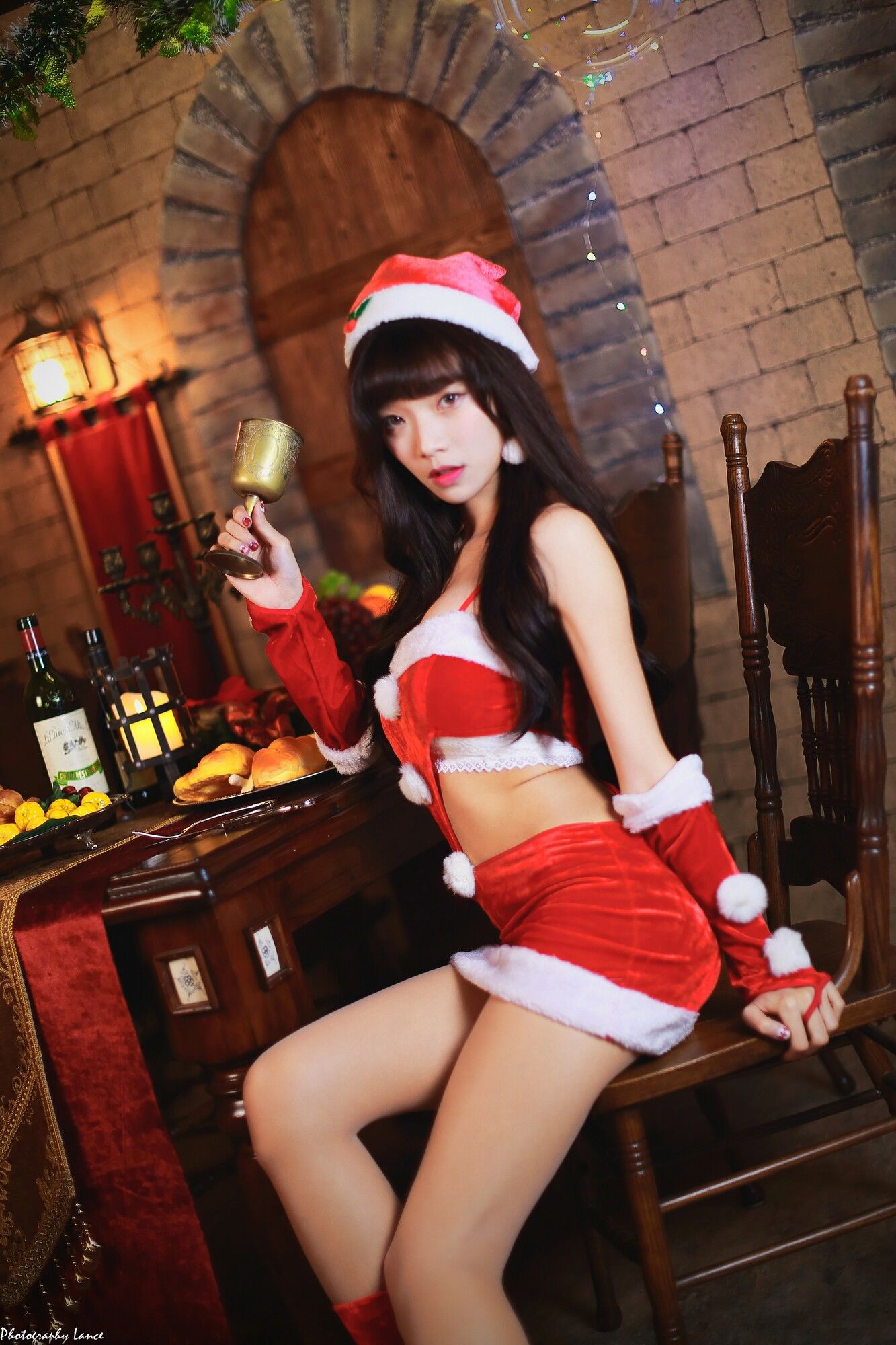 [台湾网红美女] Kitty 2017圣诞女郎 聖誕酒館