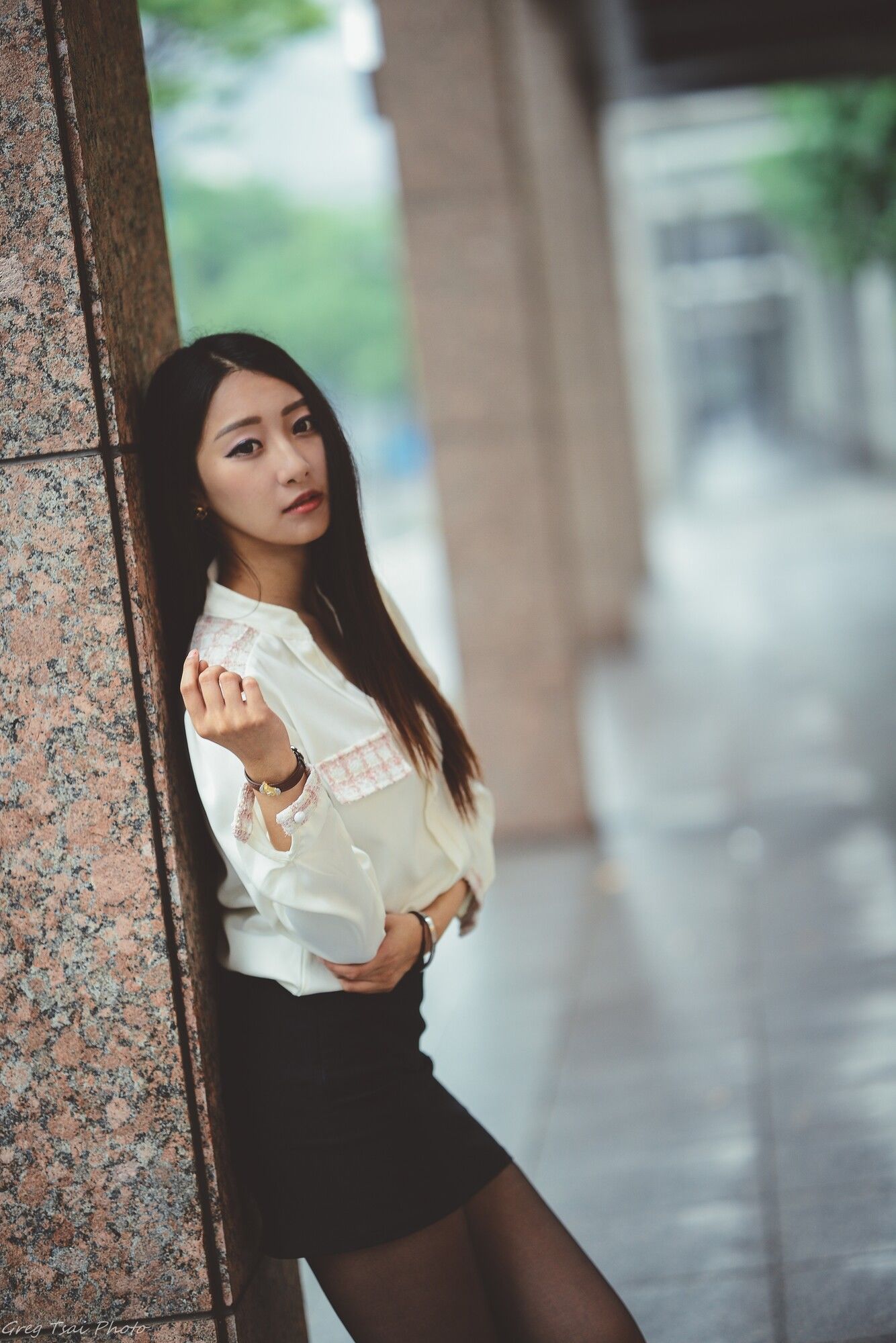 [台湾网红美女] Joan小葵 小清新腿模风+信義街拍