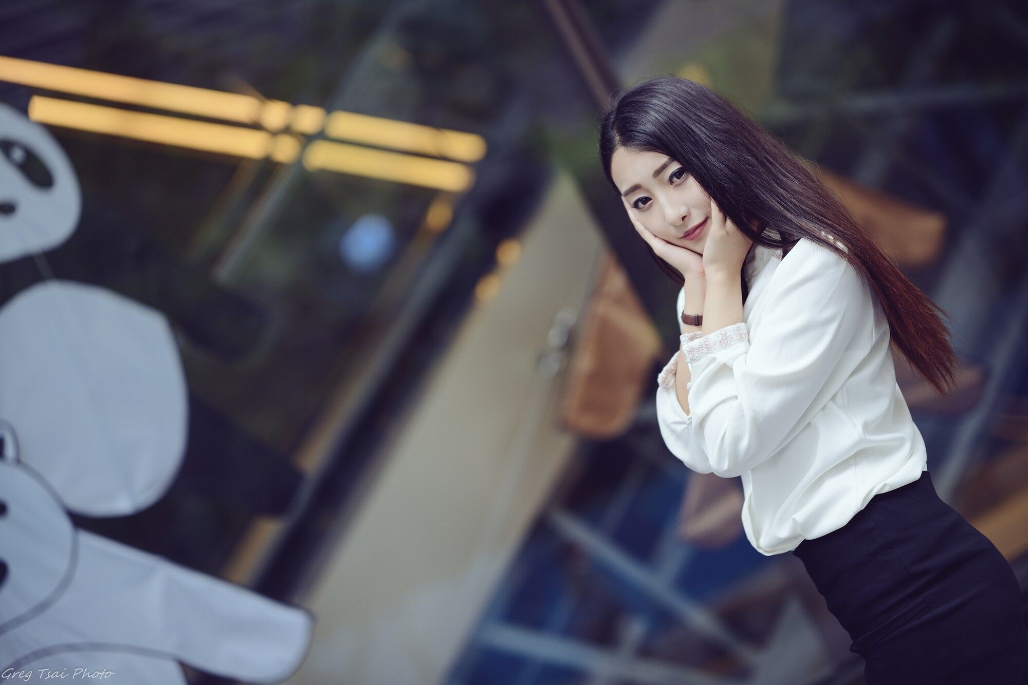[台湾网红美女] Joan小葵 小清新腿模风+信義街拍