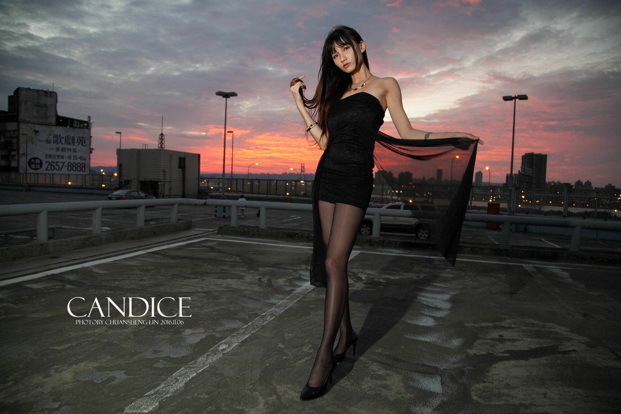 [台湾嫩模] 蔡译心Candice《车外拍》
