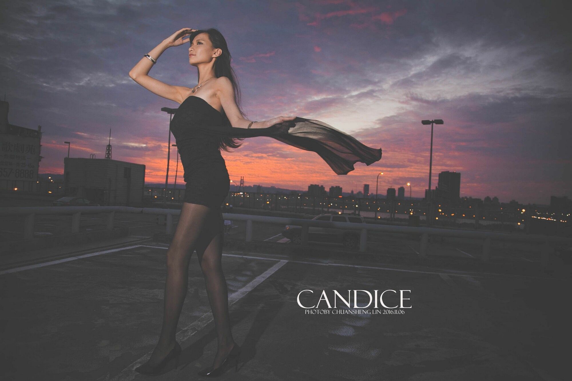 [台湾嫩模] 蔡译心Candice《车外拍》