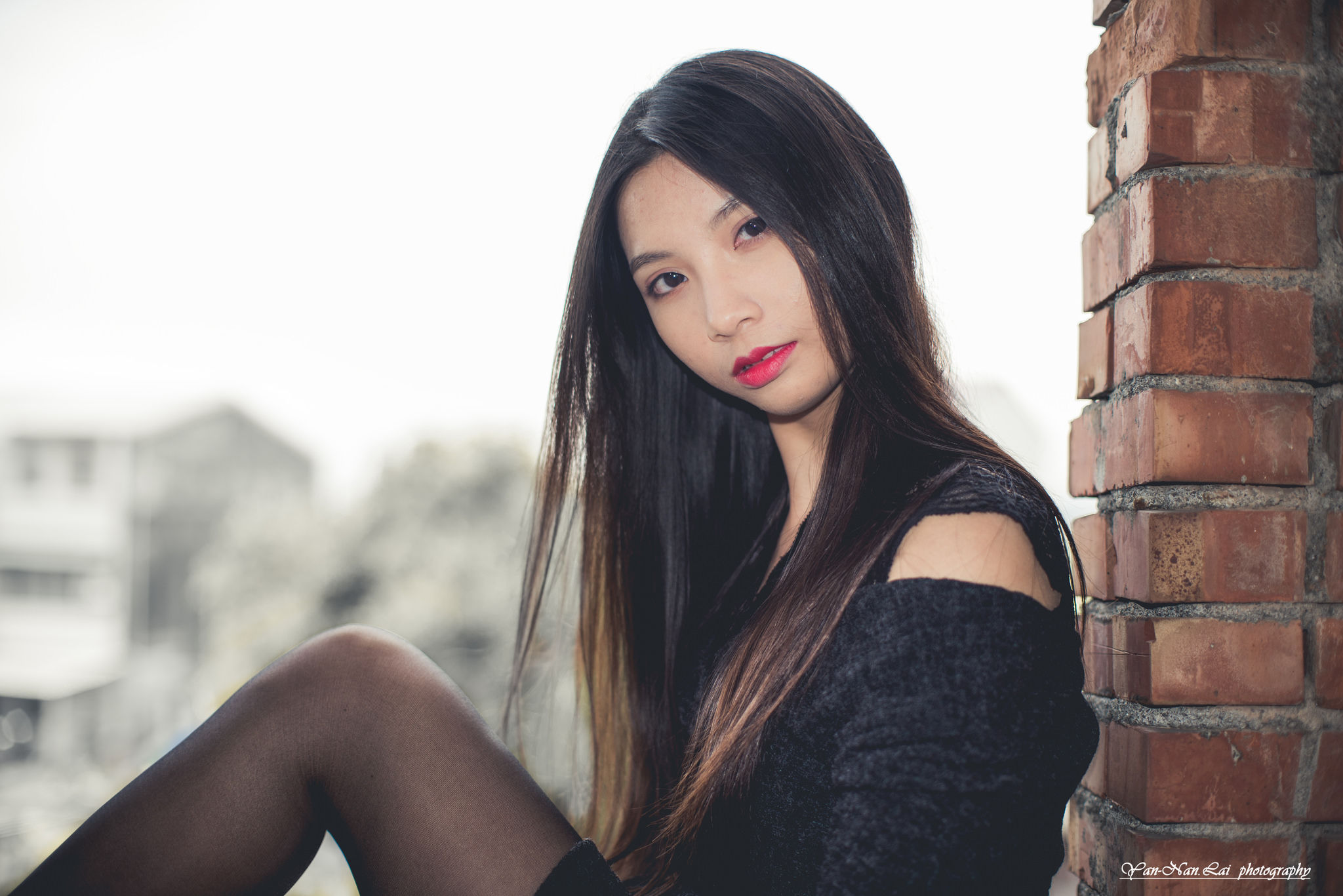 [台湾嫩模] Jenny《黑丝外拍》