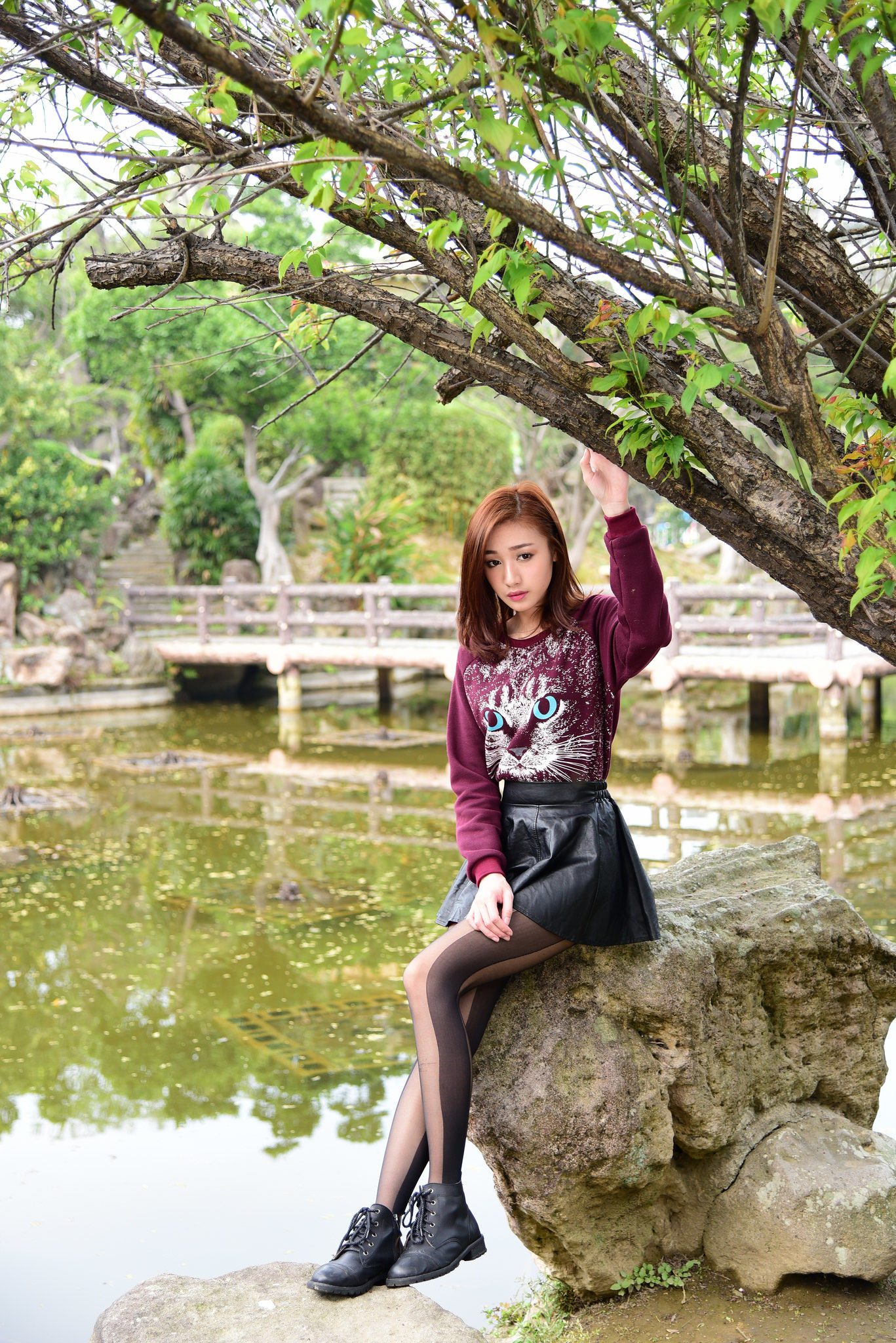 [台湾嫩模] 段璟乐/璟樂《雙溪公園 外拍（三套服装）》