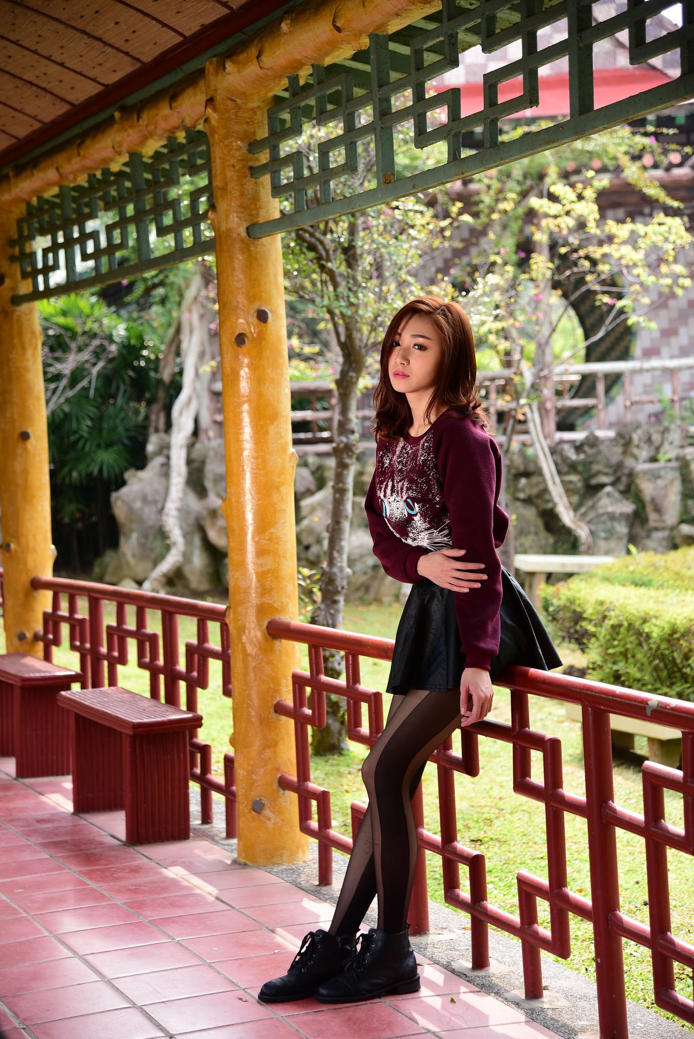 [台湾嫩模] 段璟乐/璟樂《雙溪公園 外拍（三套服装）》
