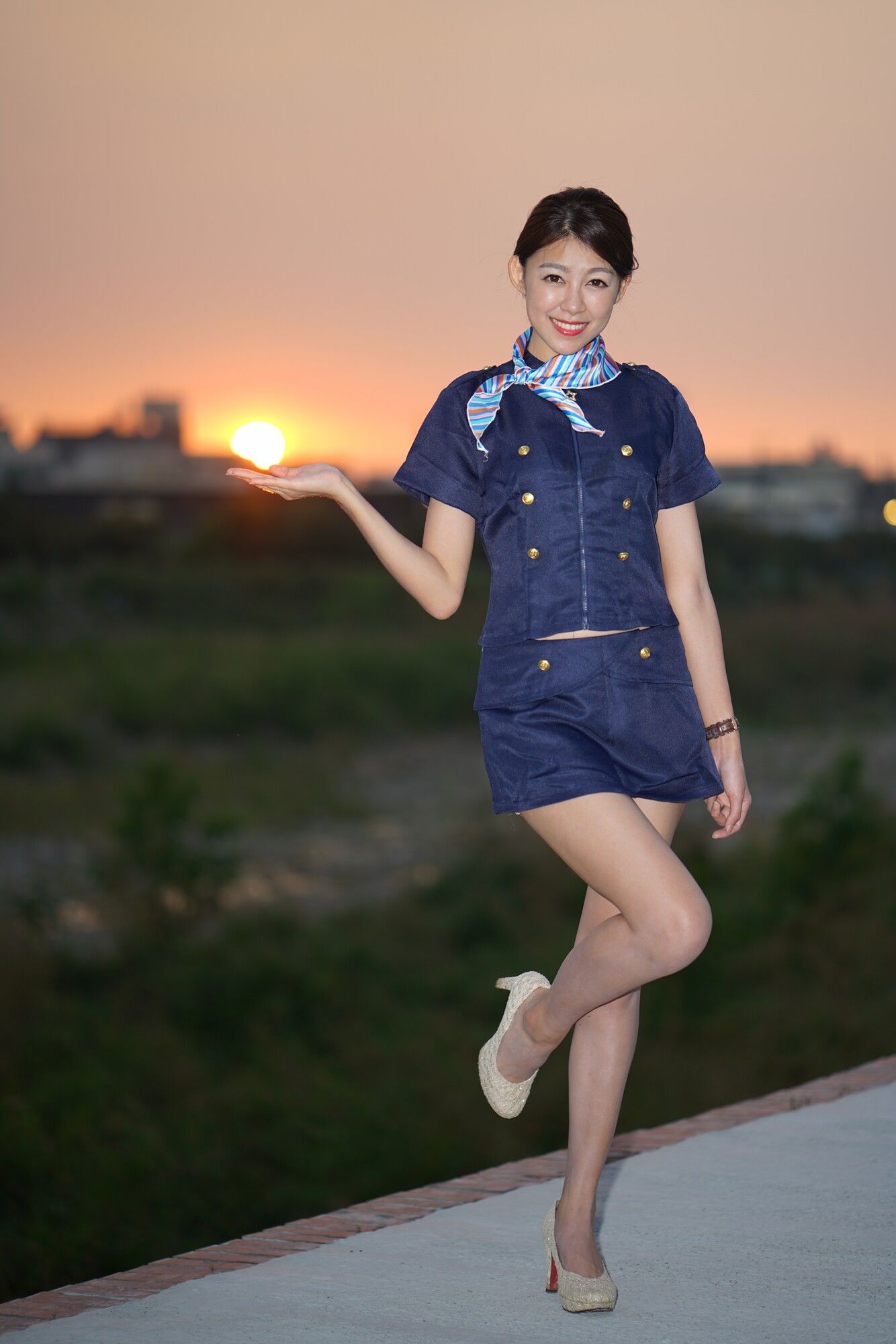 [台湾女神] 简嘉莹(小紫) 《光復新村～连衣裙+空姐装》