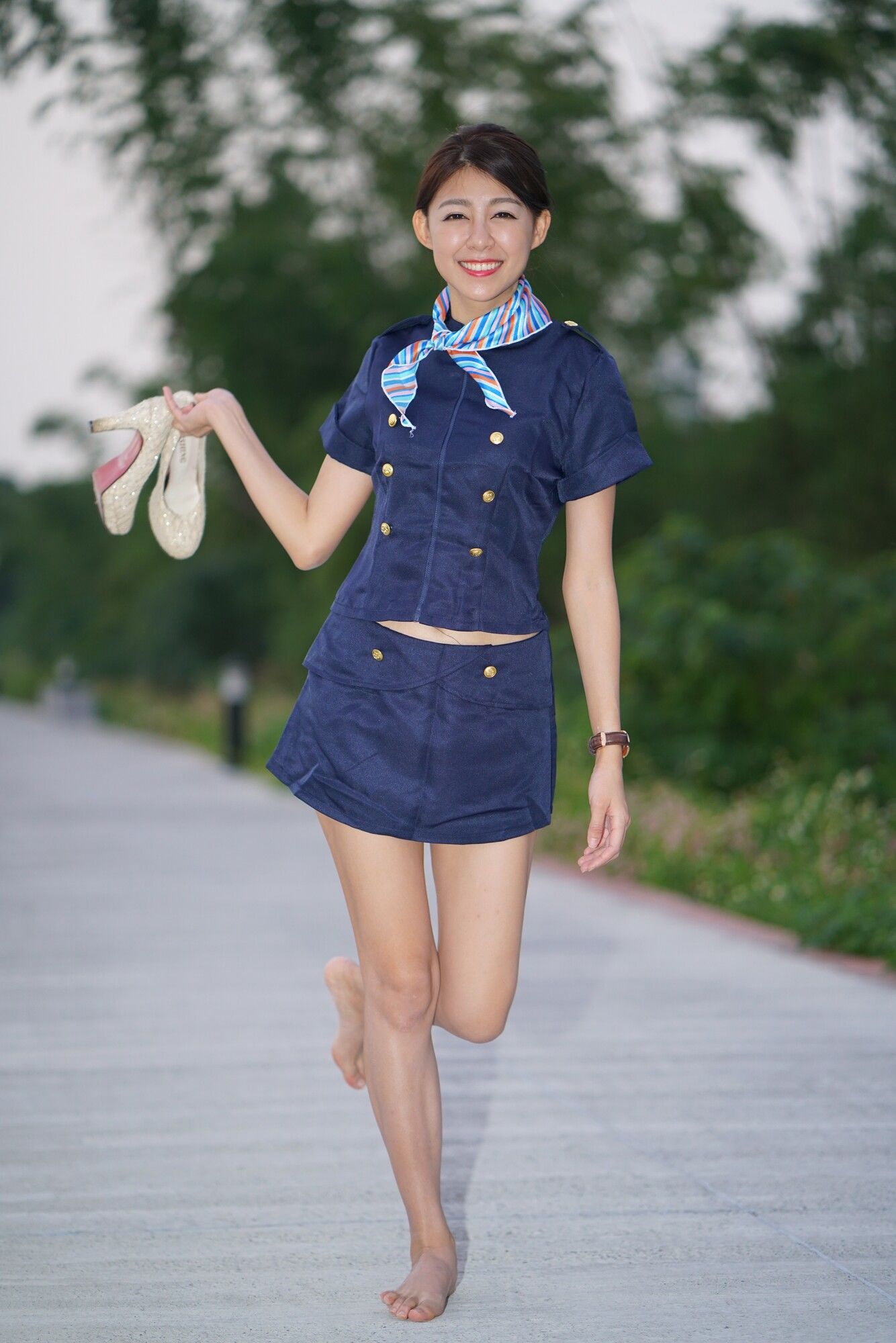 [台湾女神] 简嘉莹(小紫) 《光復新村～连衣裙+空姐装》