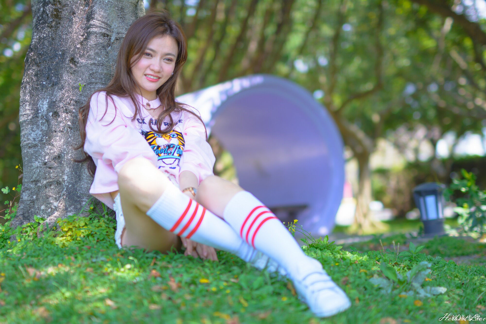 [台湾女神] 苏小立《花博新生公園 热裤运动装》