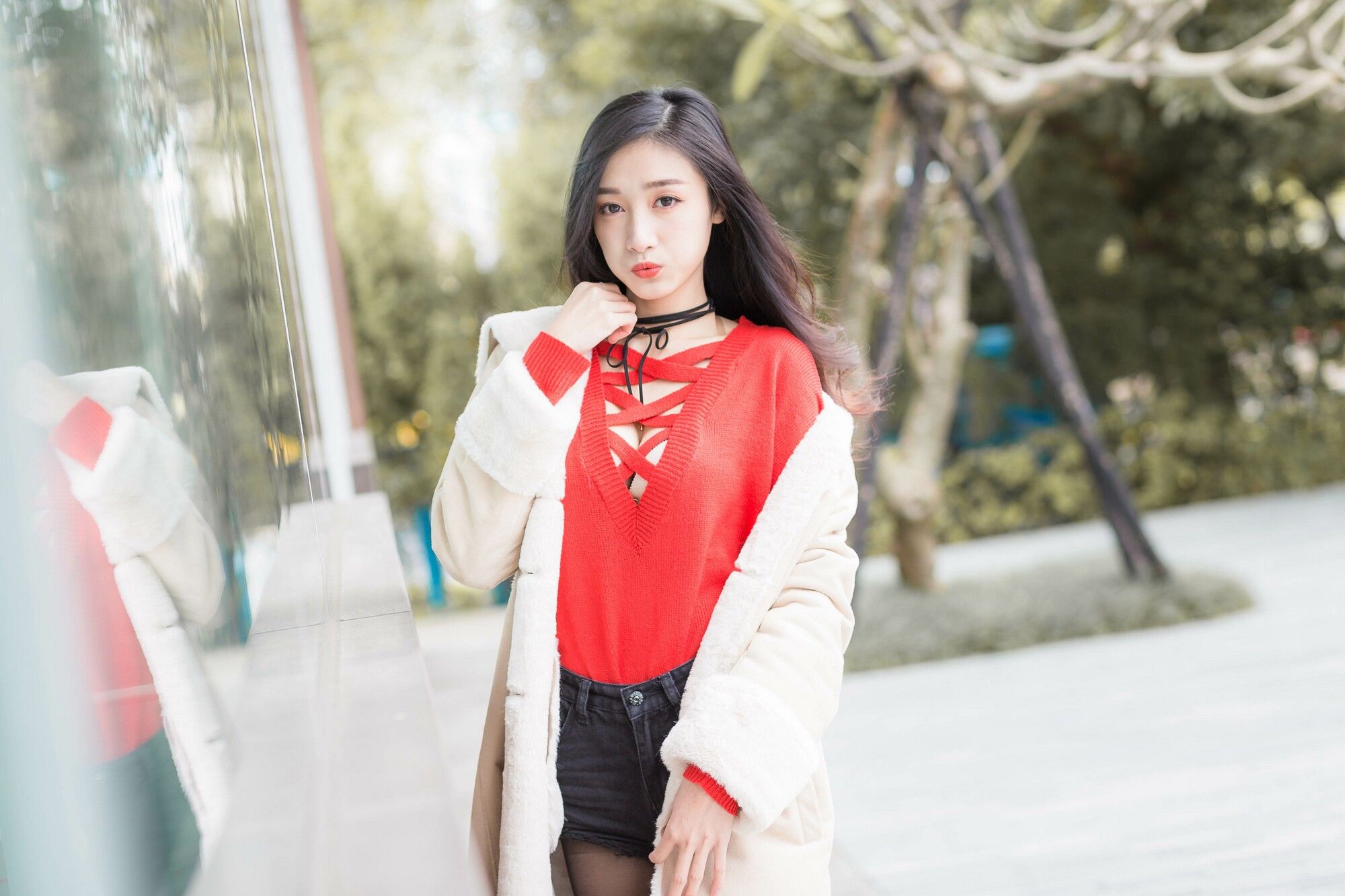 [台湾女神] 段璟乐《花博公園+部分松叶随拍》