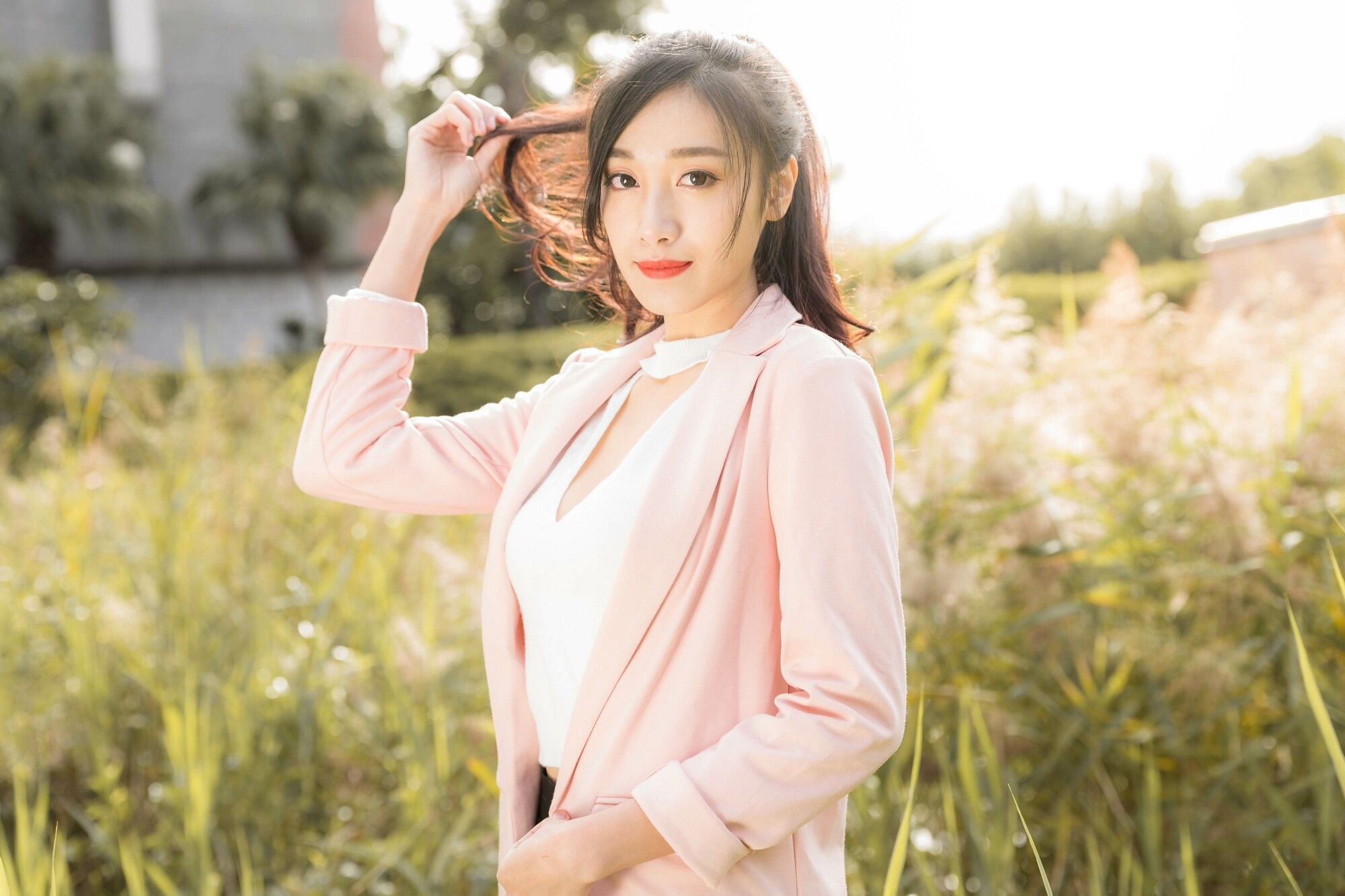 [台湾女神] 段璟乐《花博公園+部分松叶随拍》