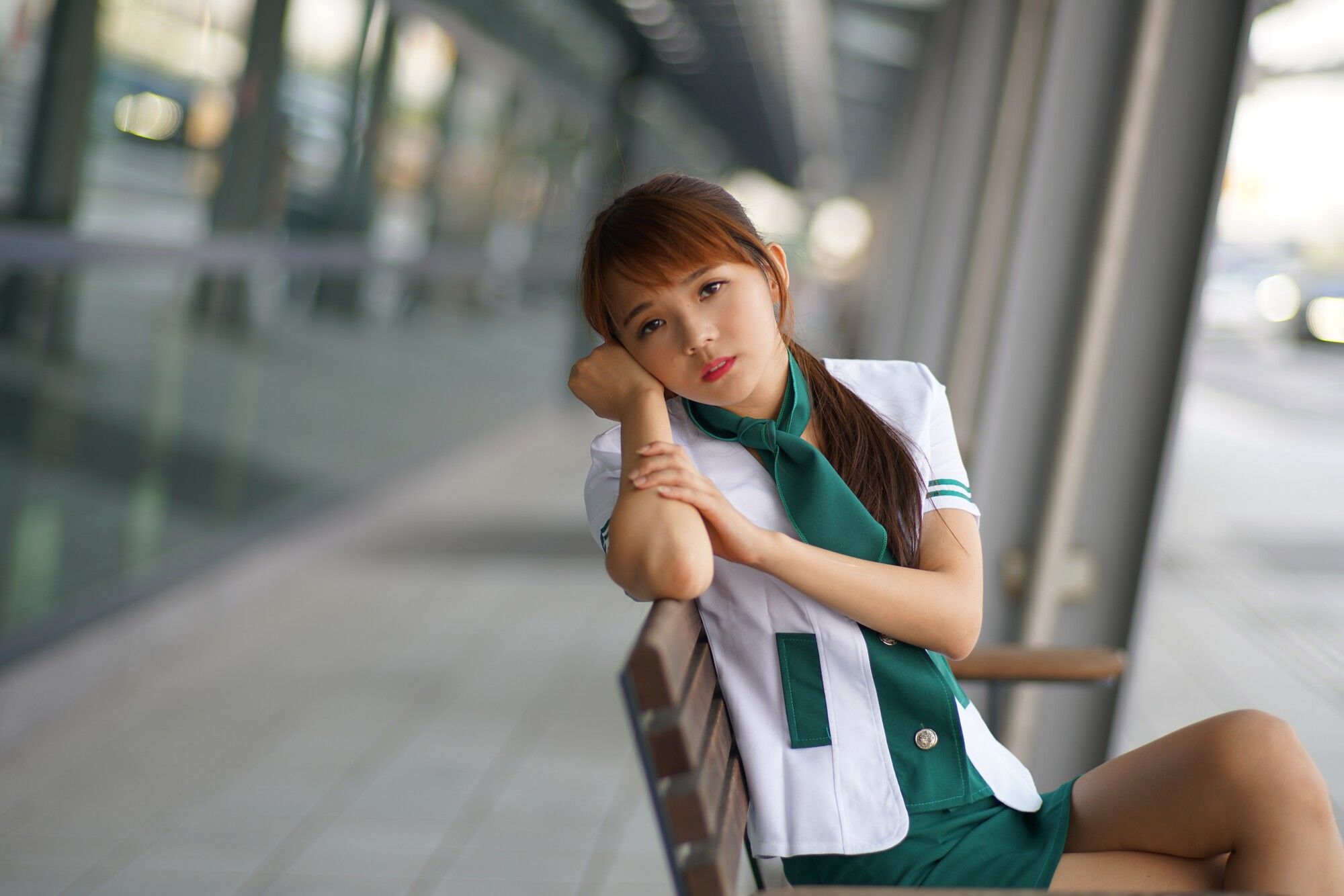 [台湾女神] 苏郁媛《烏日高鐵～空姐制服》
