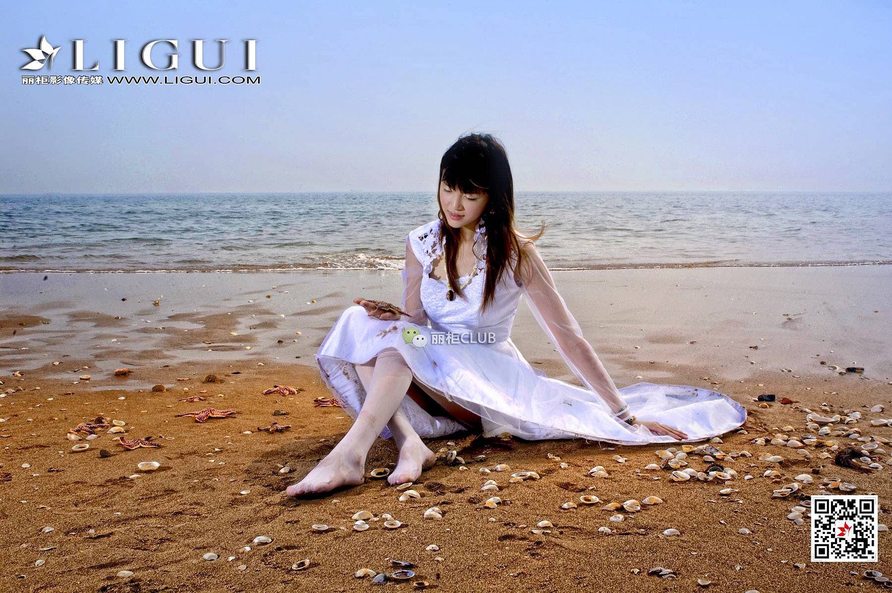 菲儿《沙滩婚纱》 [丽柜LIGUI] 网络丽人