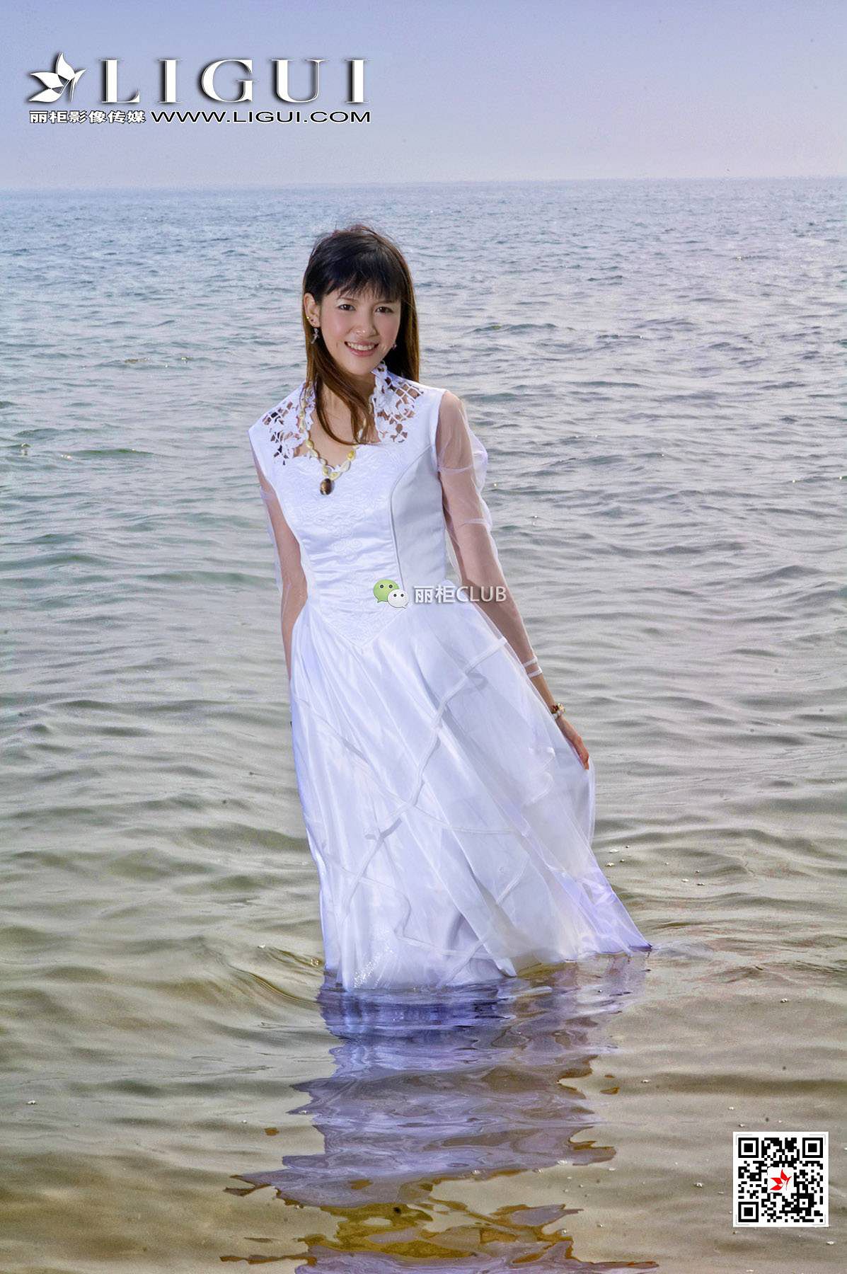 菲儿《沙滩婚纱》 [丽柜LIGUI] 网络丽人